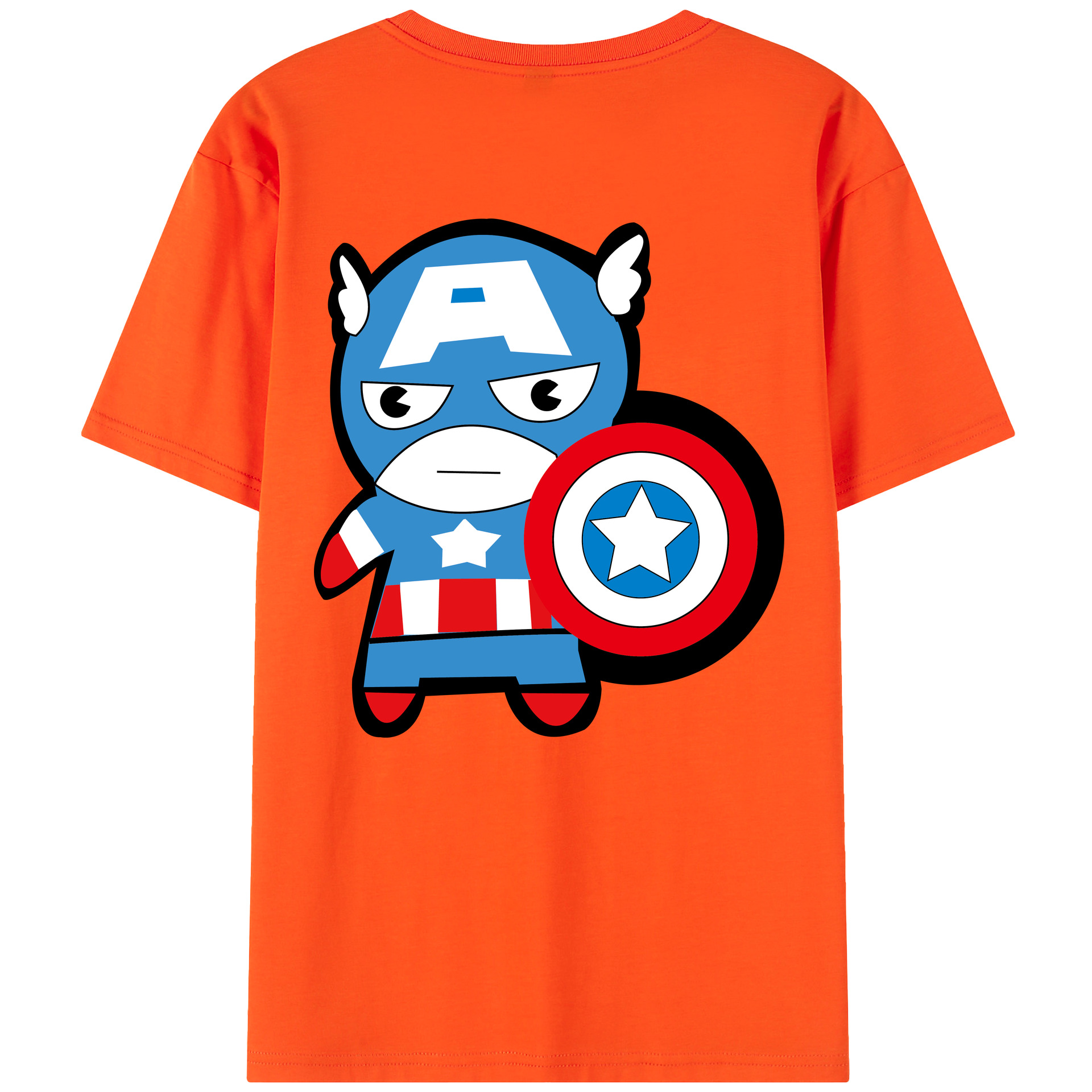 （画像用） アベンジャーズ The Avengers 綿100％半袖Tシャツ（背面プリント）
