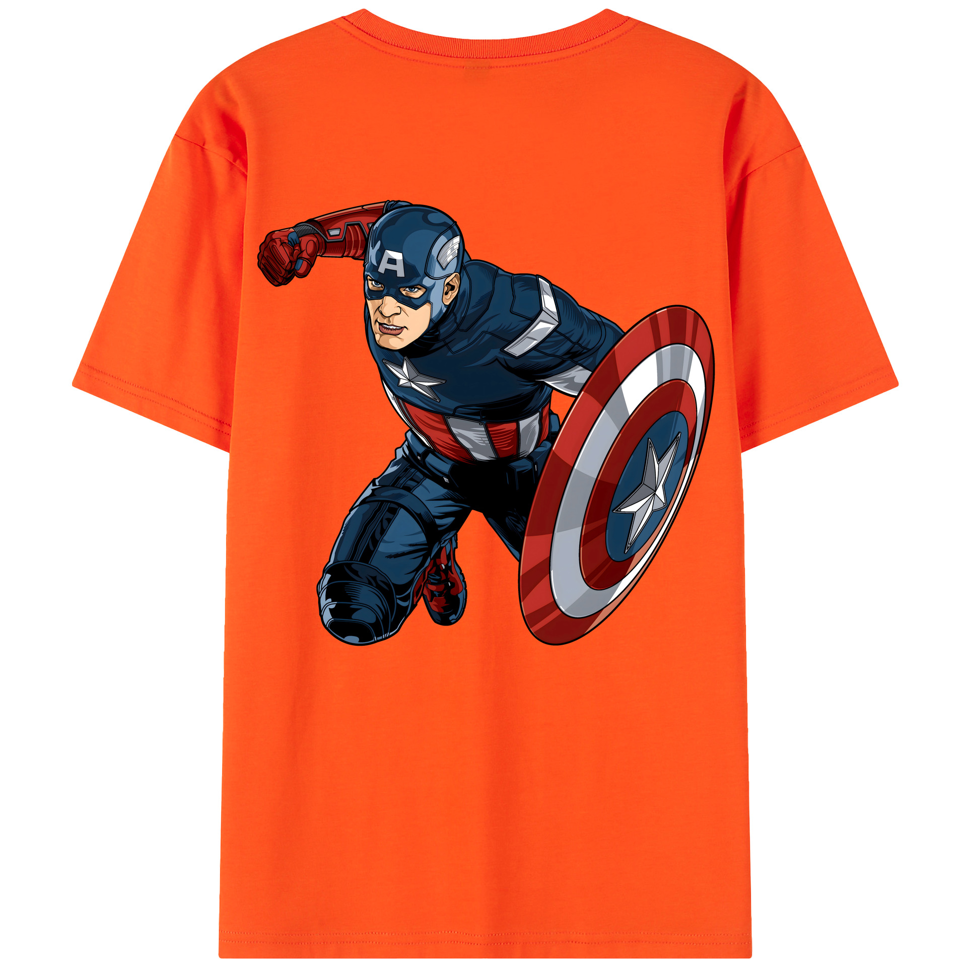 （画像用） アベンジャーズ The Avengers 綿100％半袖Tシャツ（背面プリント）