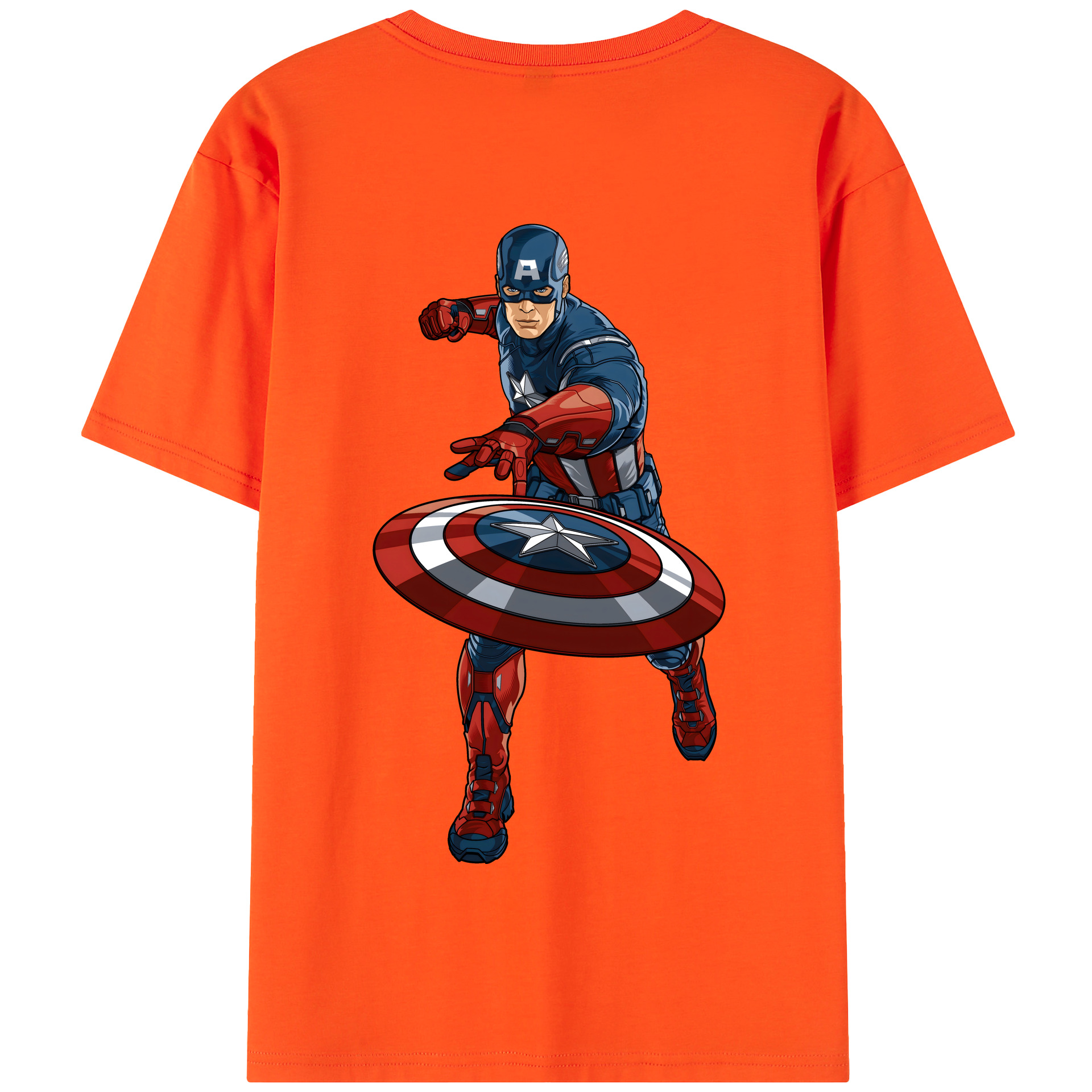 （画像用） アベンジャーズ The Avengers 綿100％半袖Tシャツ（背面プリント）