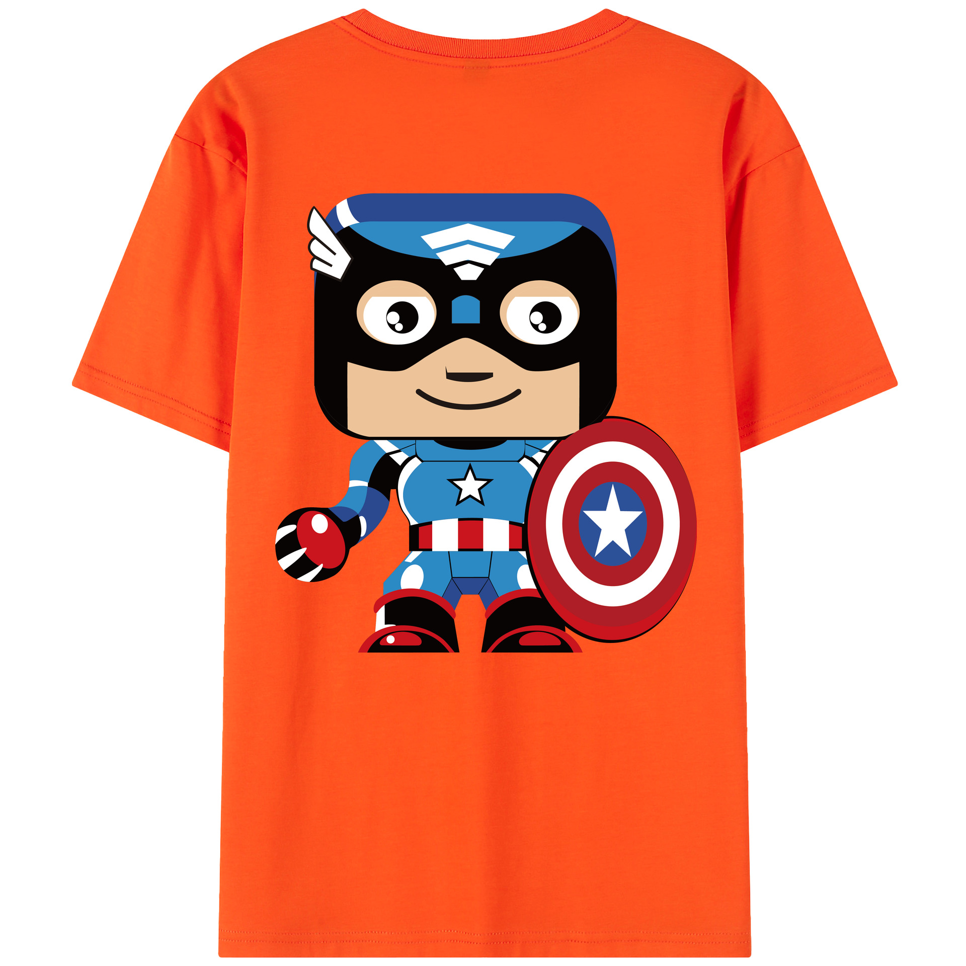 （画像用） アベンジャーズ The Avengers 綿100％半袖Tシャツ（背面プリント）