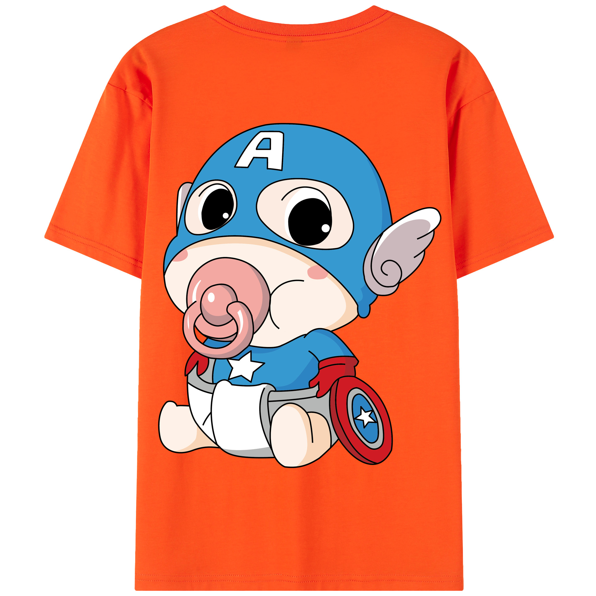 （画像用） アベンジャーズ The Avengers 綿100％半袖Tシャツ（背面プリント）
