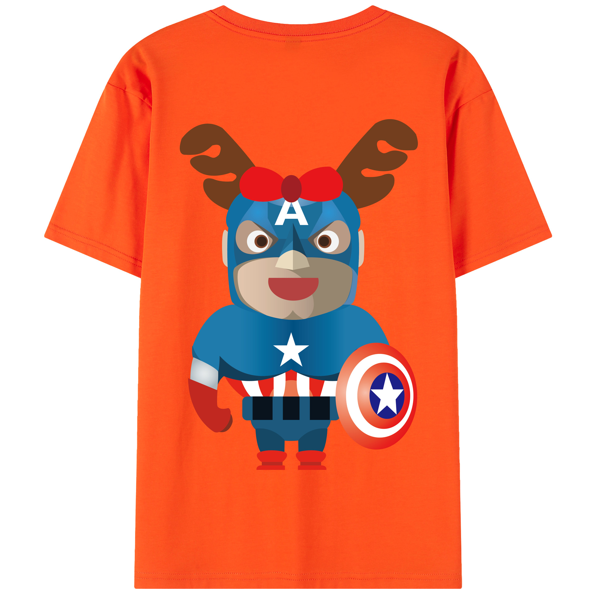 （画像用） アベンジャーズ The Avengers 綿100％半袖Tシャツ（背面プリント）