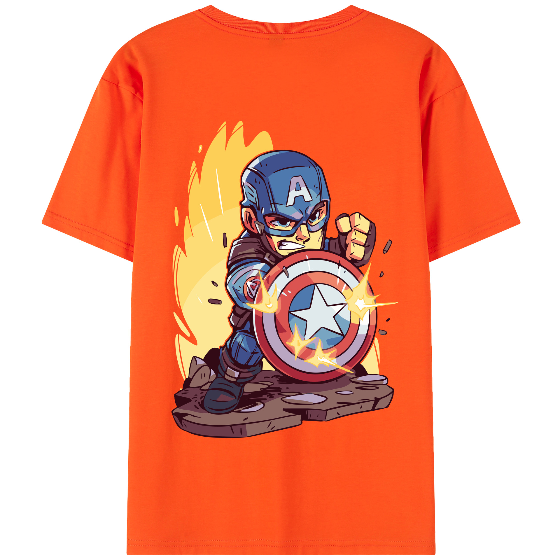 （画像用） アベンジャーズ The Avengers 綿100％半袖Tシャツ（背面プリント）