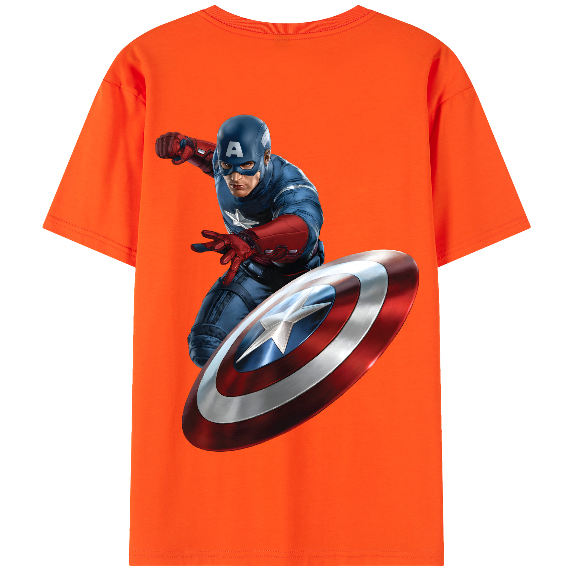 （画像用） アベンジャーズ The Avengers 綿100％半袖Tシャツ（背面プリント）