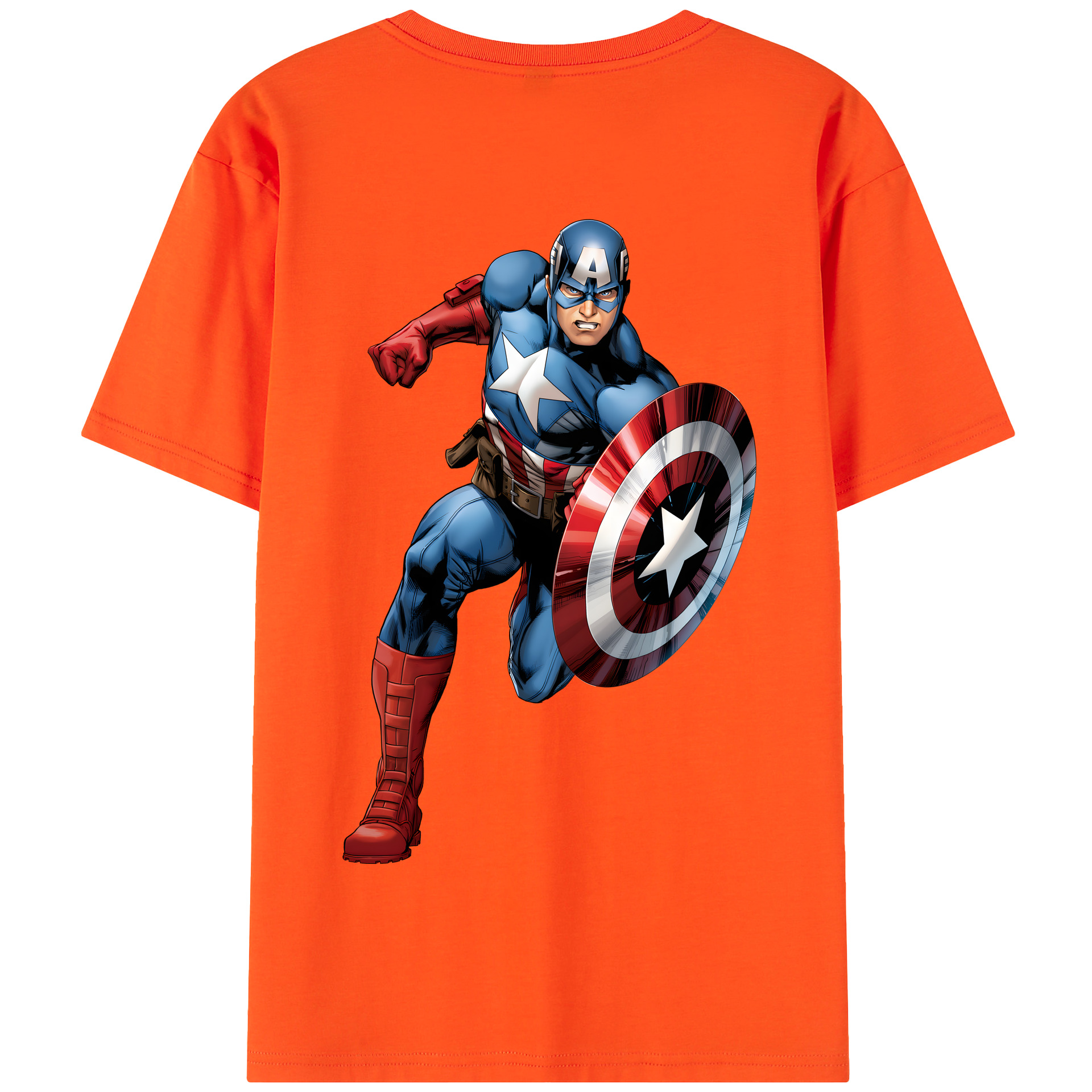 （画像用） アベンジャーズ The Avengers 綿100％半袖Tシャツ（背面プリント）