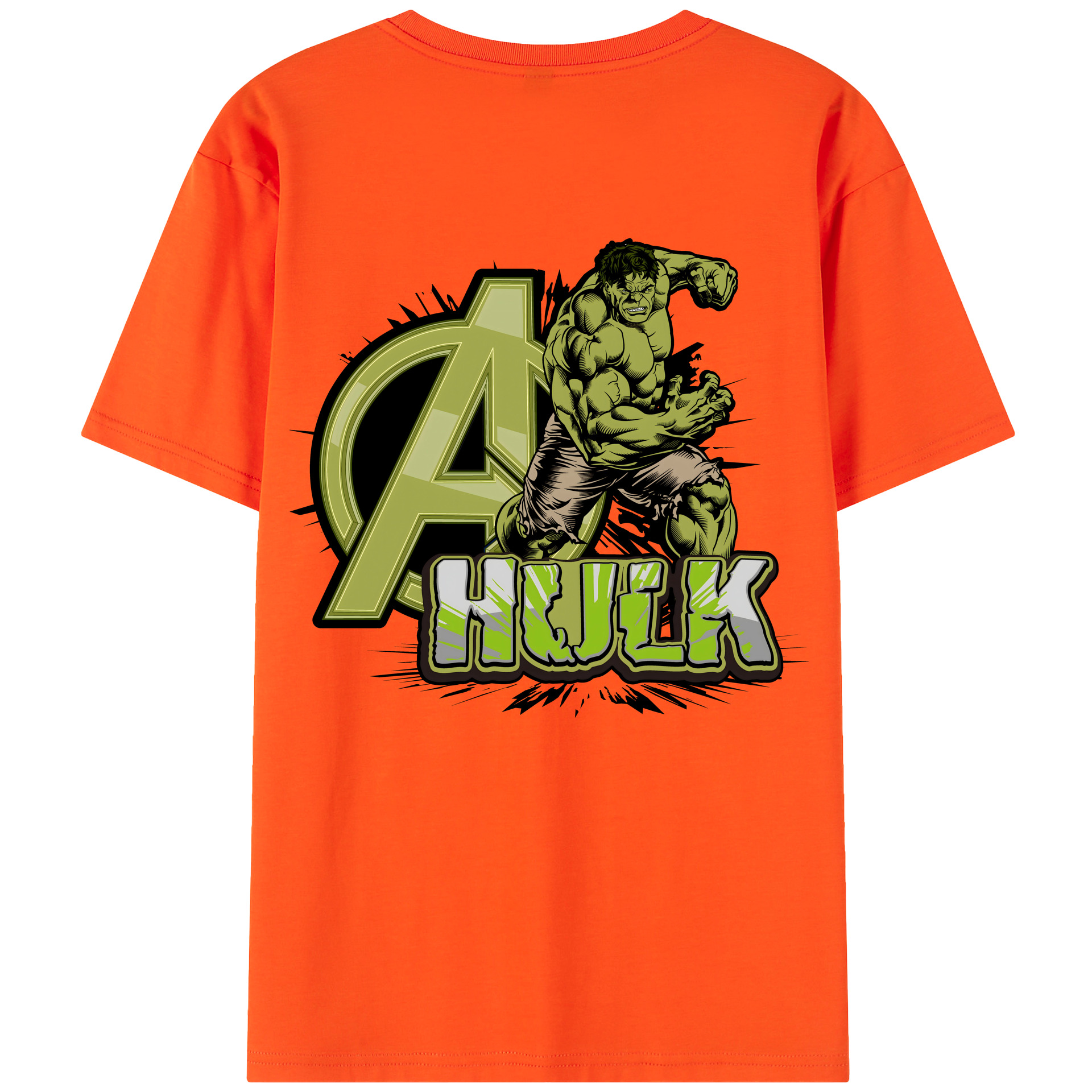 （画像用） アベンジャーズ The Avengers 綿100％半袖Tシャツ（背面プリント）