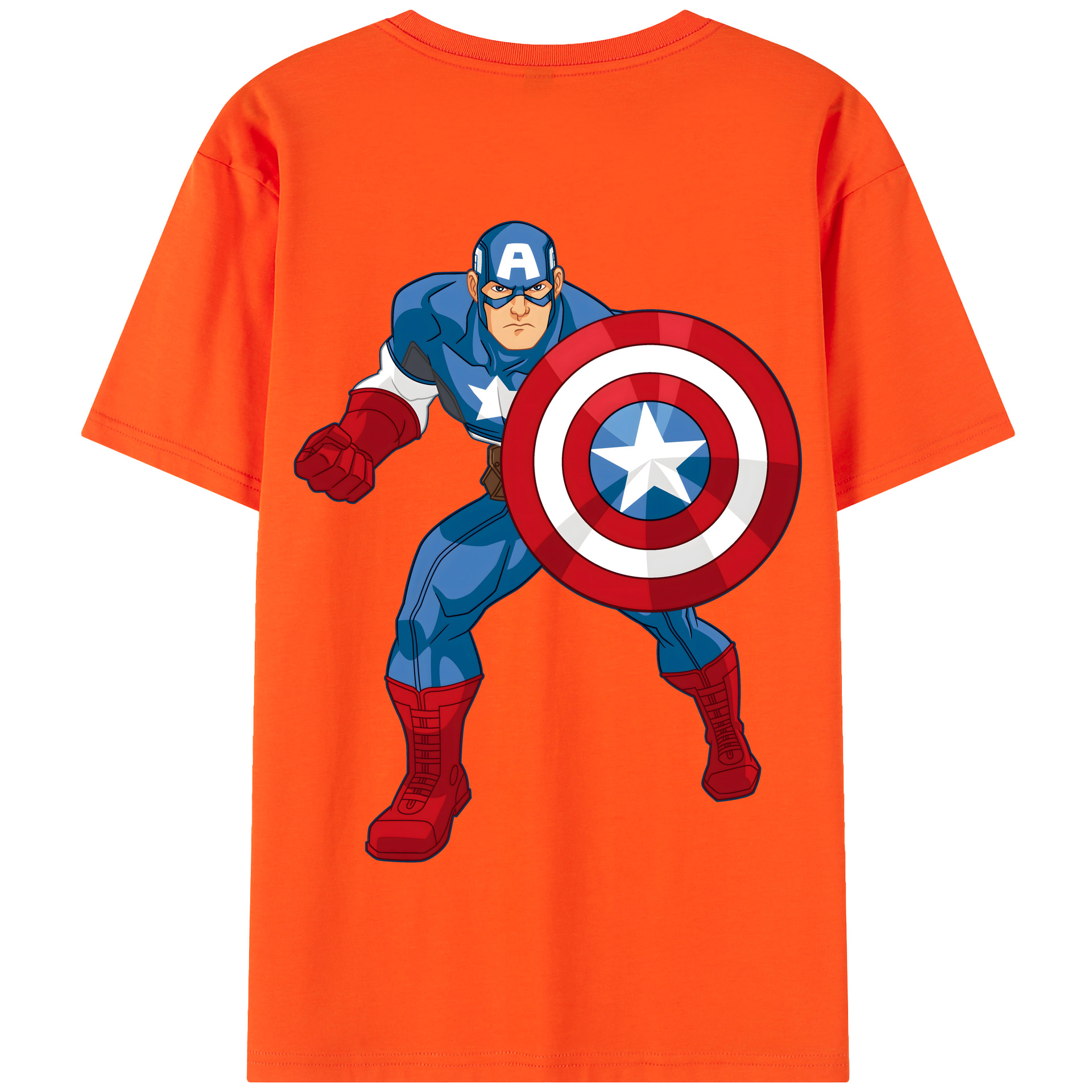 （画像用） アベンジャーズ The Avengers 綿100％半袖Tシャツ（背面プリント）
