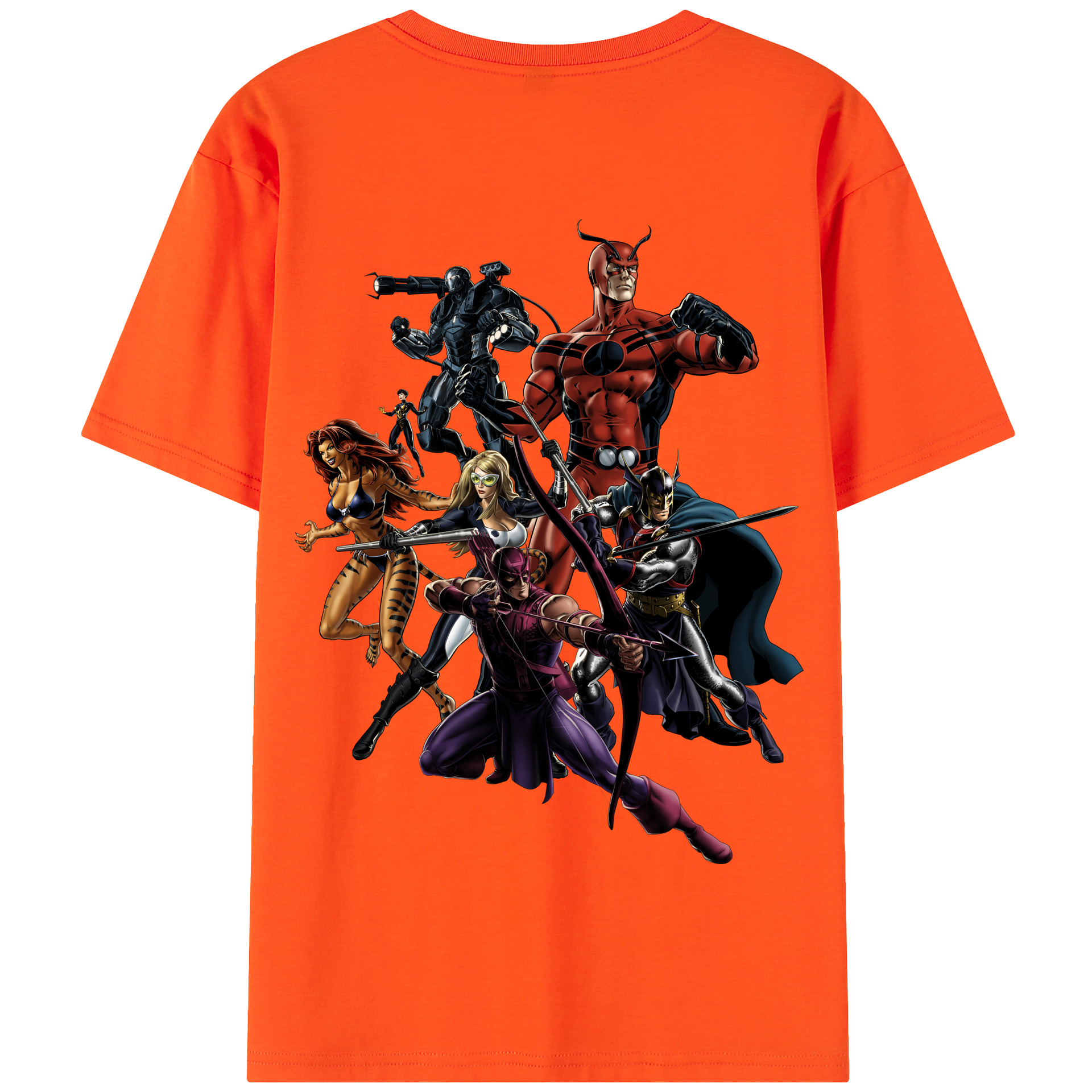（画像用） アベンジャーズ The Avengers 綿100％半袖Tシャツ（背面プリント）