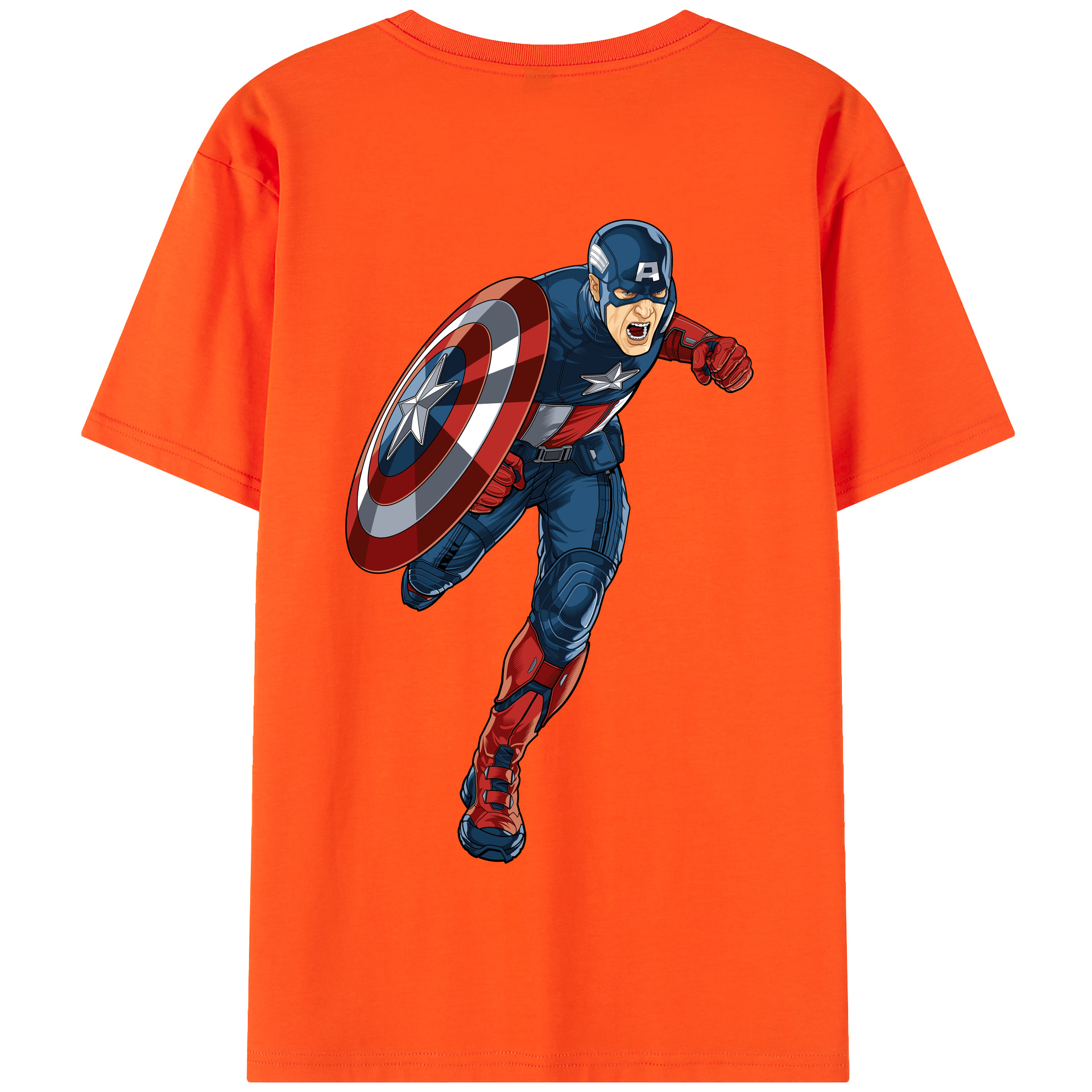 （画像用） アベンジャーズ The Avengers 綿100％半袖Tシャツ（背面プリント）