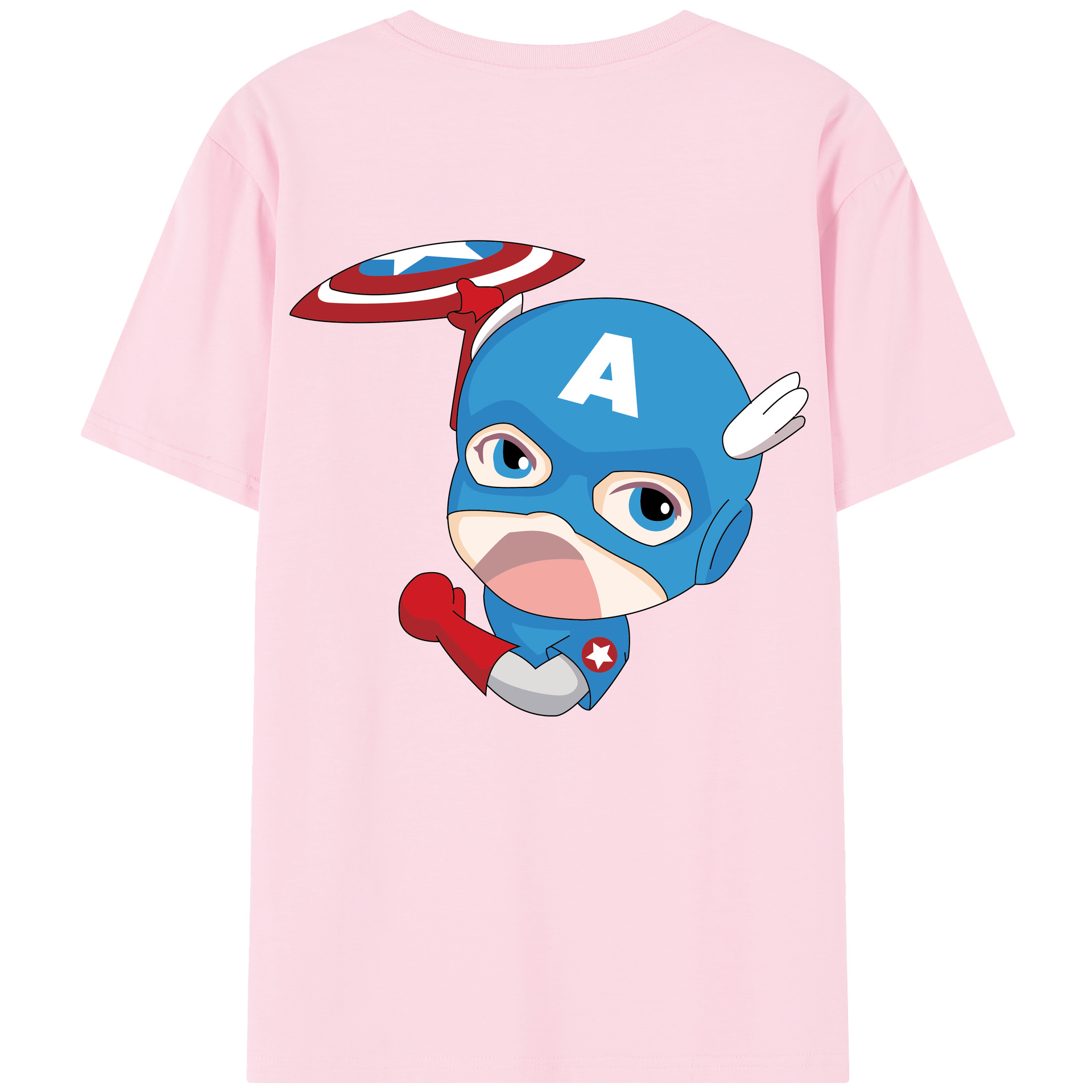 （画像用） アベンジャーズ The Avengers 綿100％半袖Tシャツ（背面プリント）