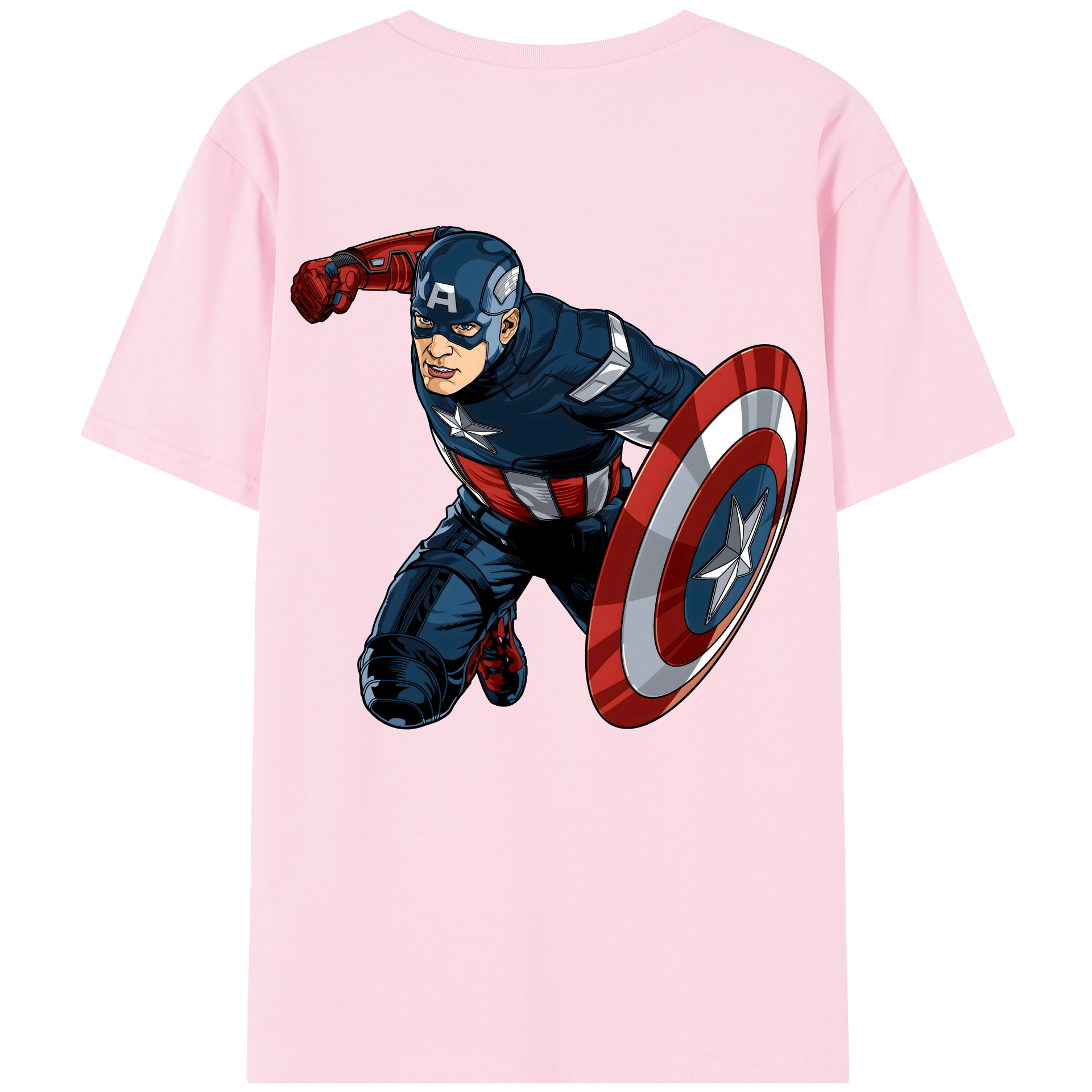 （画像用） アベンジャーズ The Avengers 綿100％半袖Tシャツ（背面プリント）