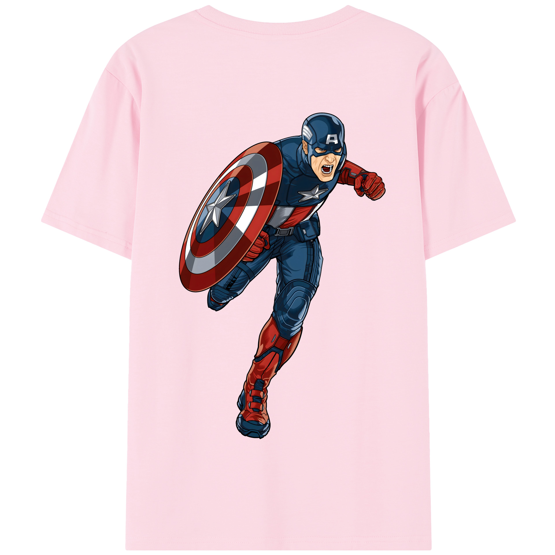 （画像用） アベンジャーズ The Avengers 綿100％半袖Tシャツ（背面プリント）