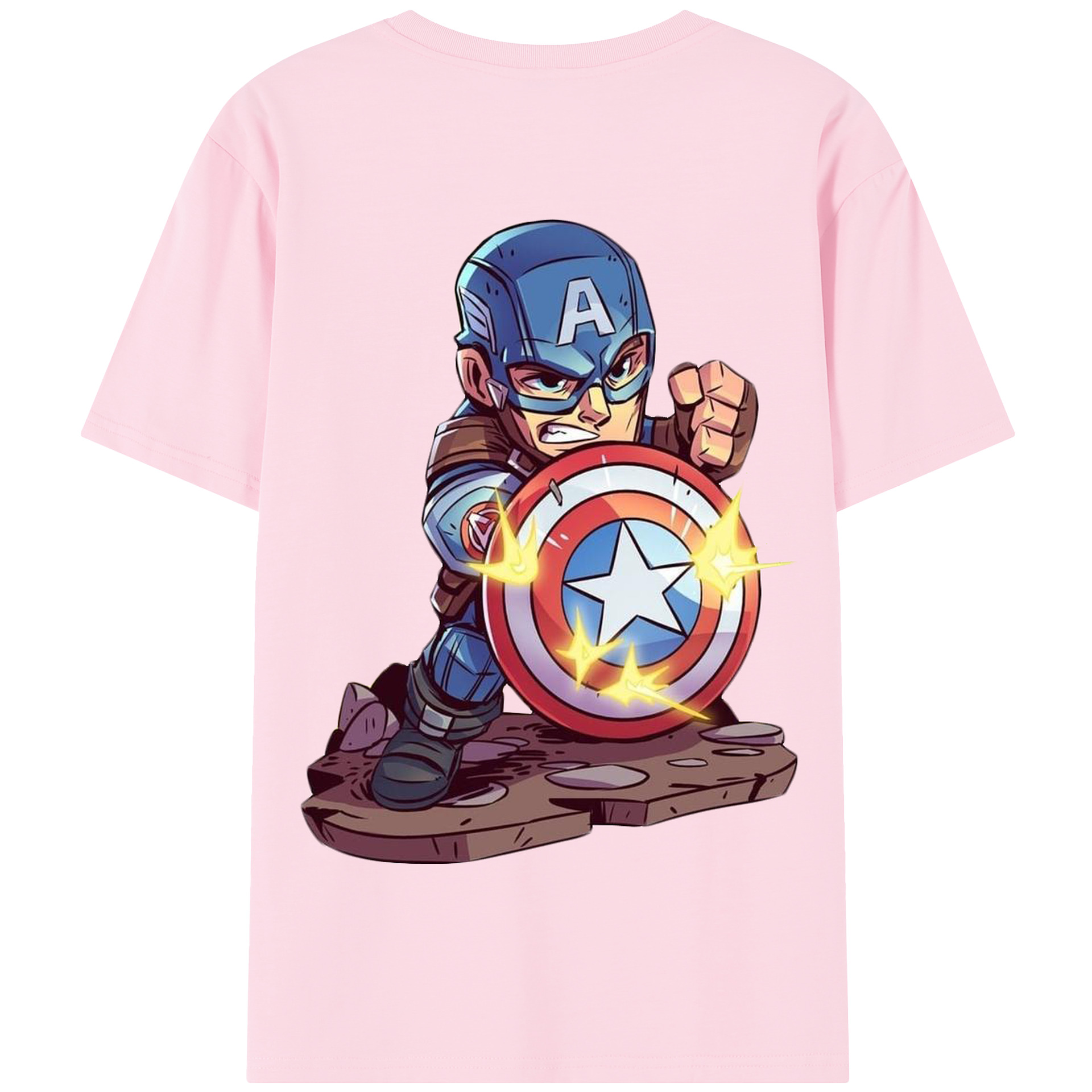 （画像用） アベンジャーズ The Avengers 綿100％半袖Tシャツ（背面プリント）