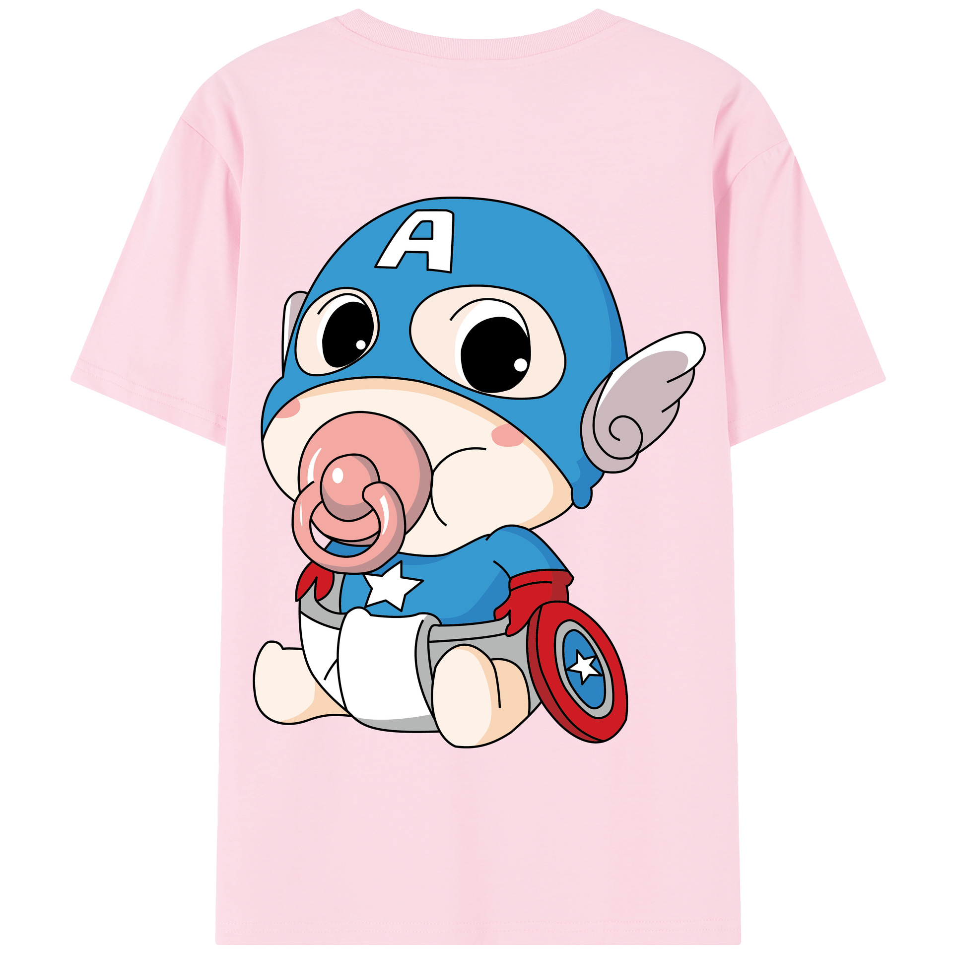 （画像用） アベンジャーズ The Avengers 綿100％半袖Tシャツ（背面プリント）