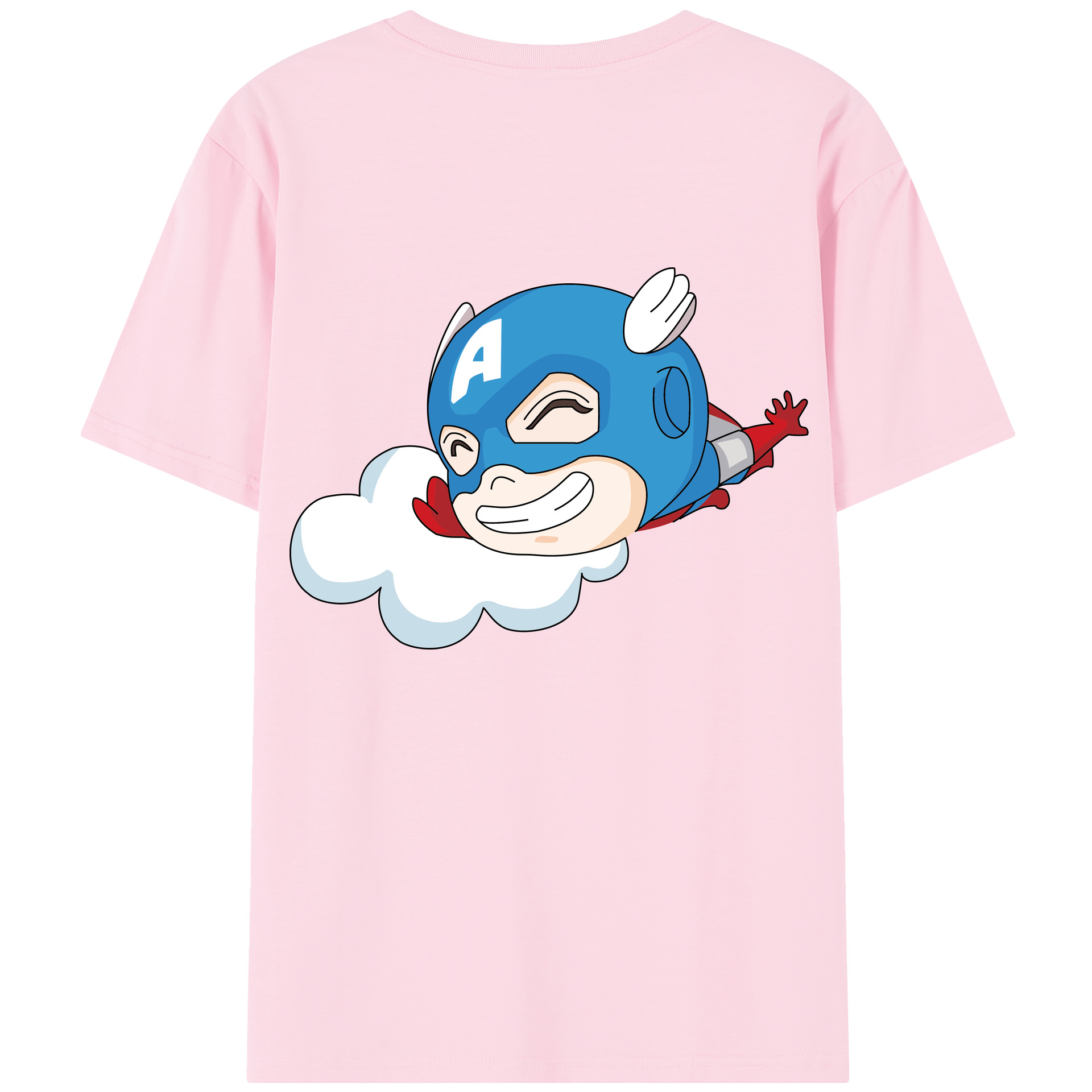 （画像用） アベンジャーズ The Avengers 綿100％半袖Tシャツ（背面プリント）