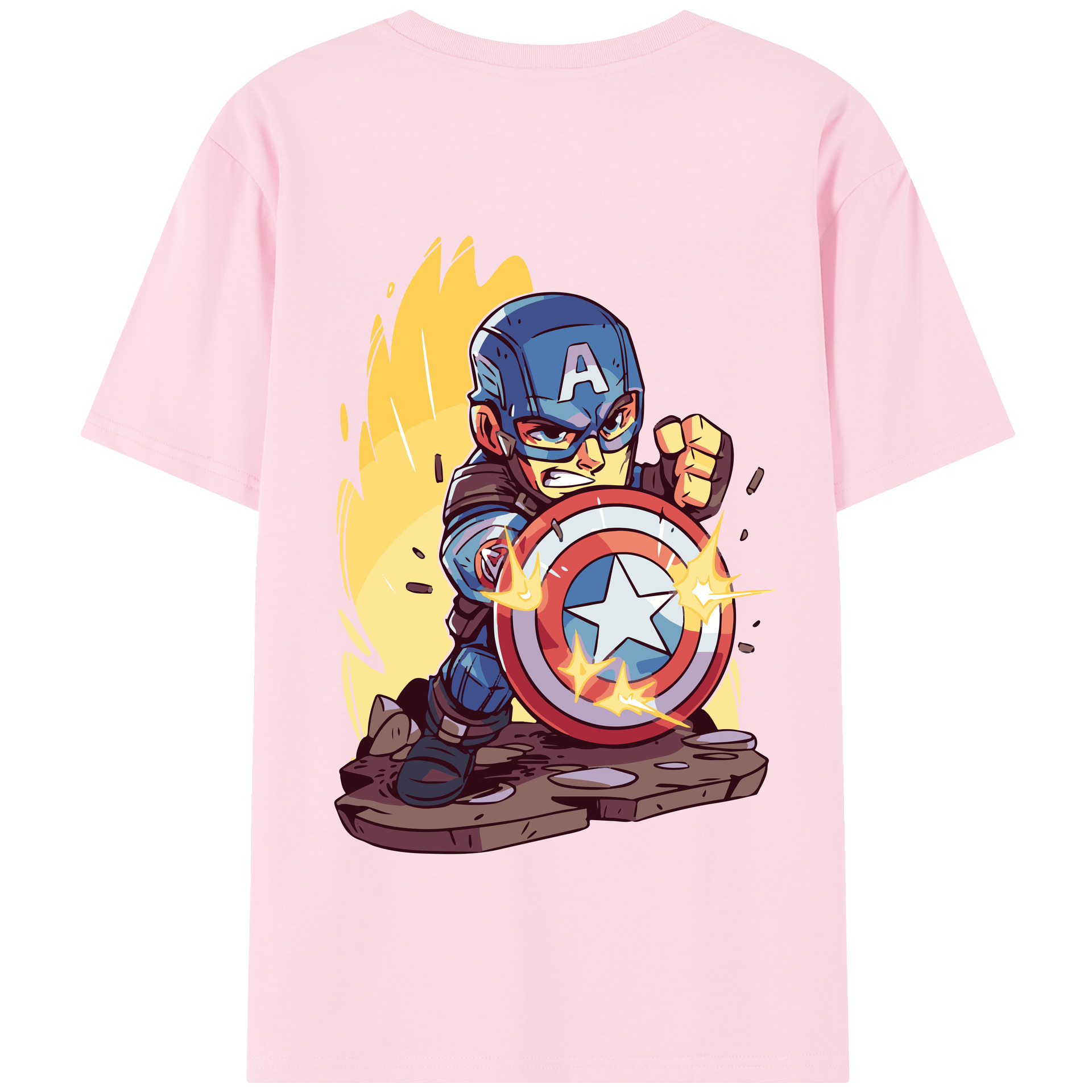 （画像用） アベンジャーズ The Avengers 綿100％半袖Tシャツ（背面プリント）