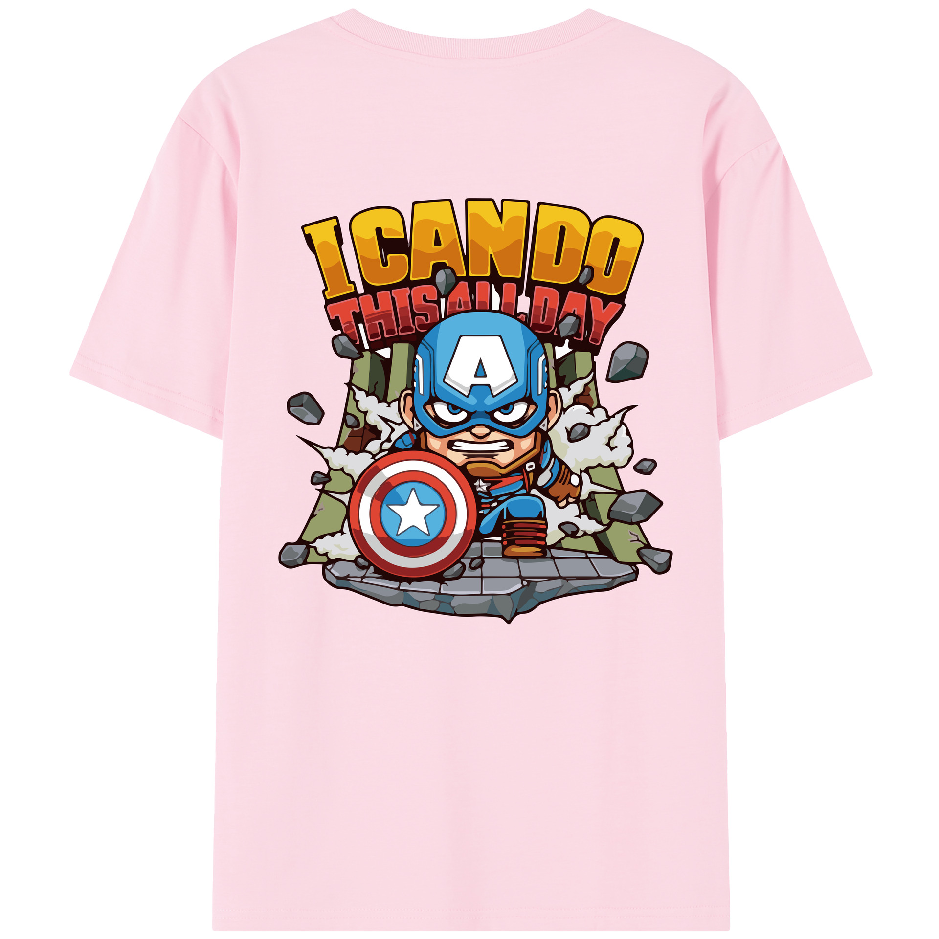 （画像用） アベンジャーズ The Avengers 綿100％半袖Tシャツ（背面プリント）
