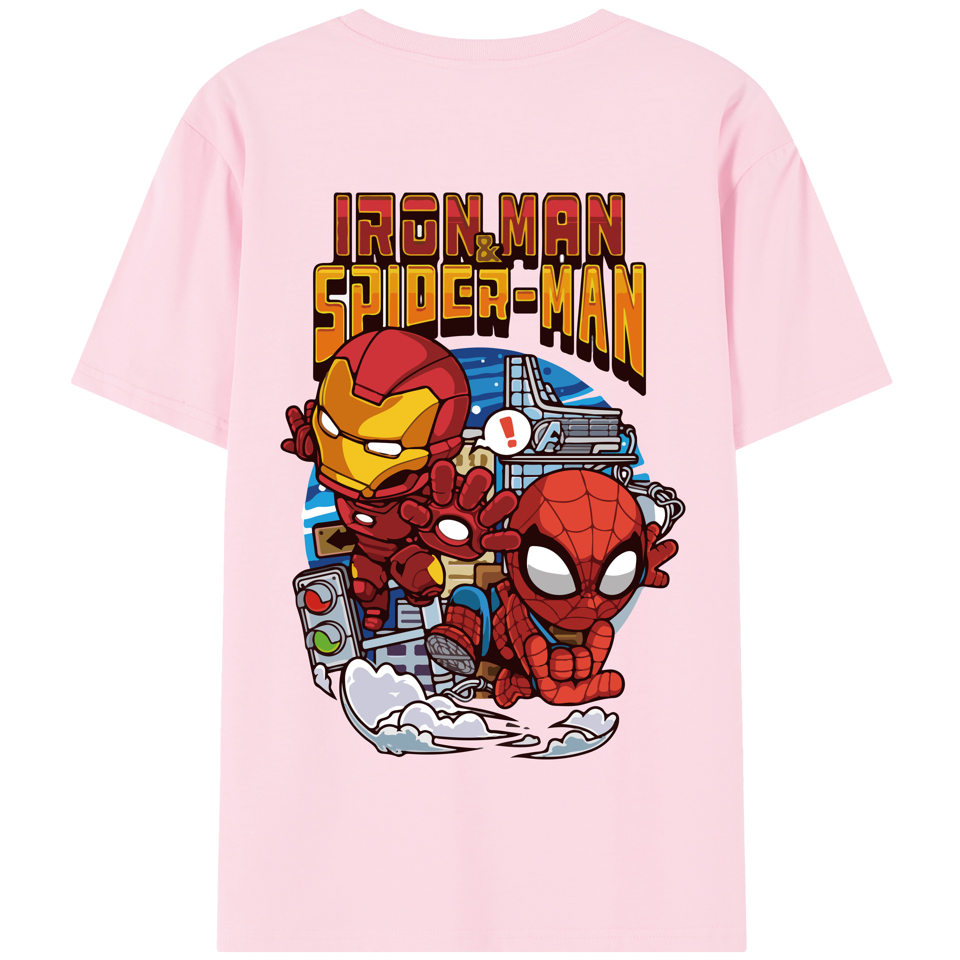 （画像用） アベンジャーズ The Avengers 綿100％半袖Tシャツ（背面プリント）