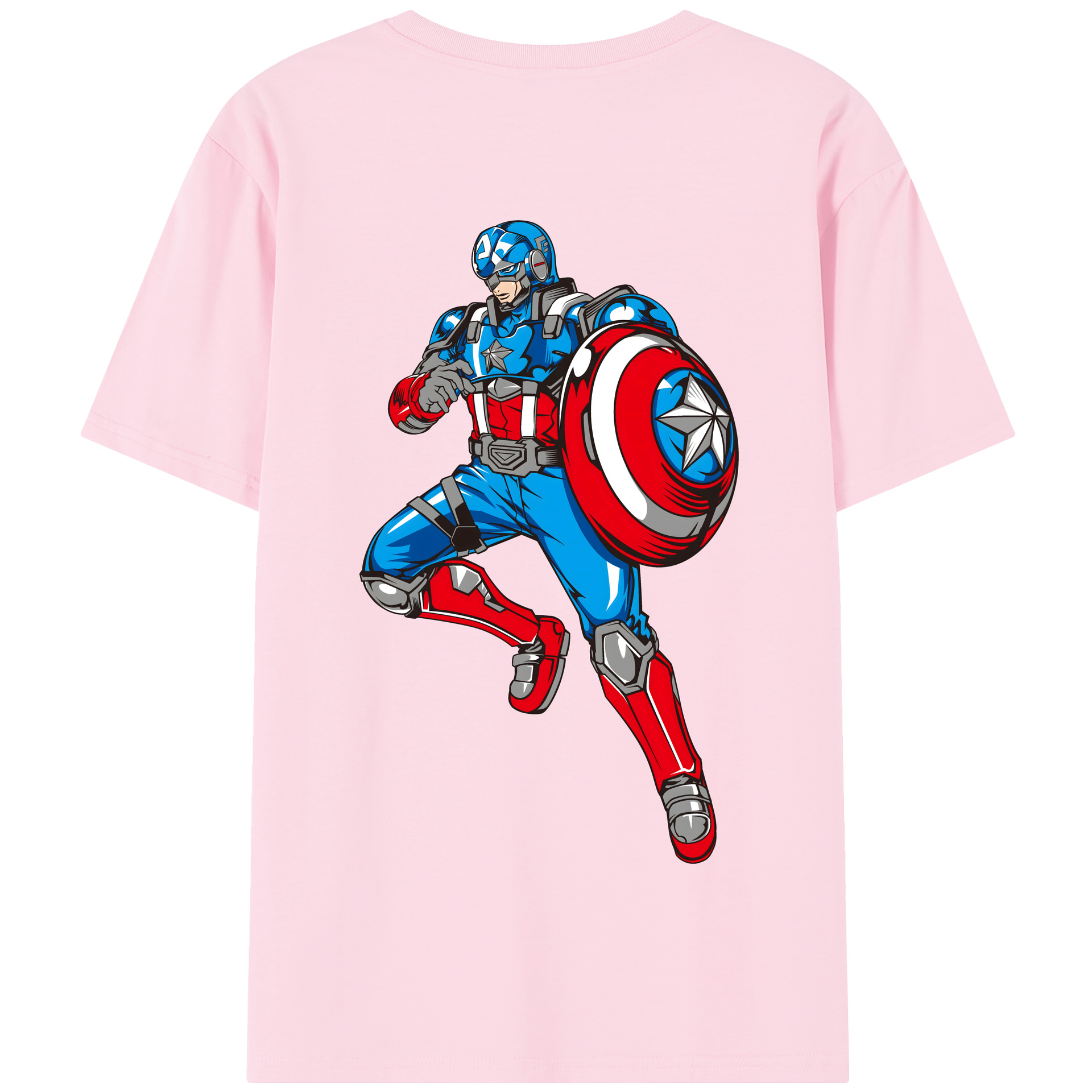 （画像用） アベンジャーズ The Avengers 綿100％半袖Tシャツ（背面プリント）