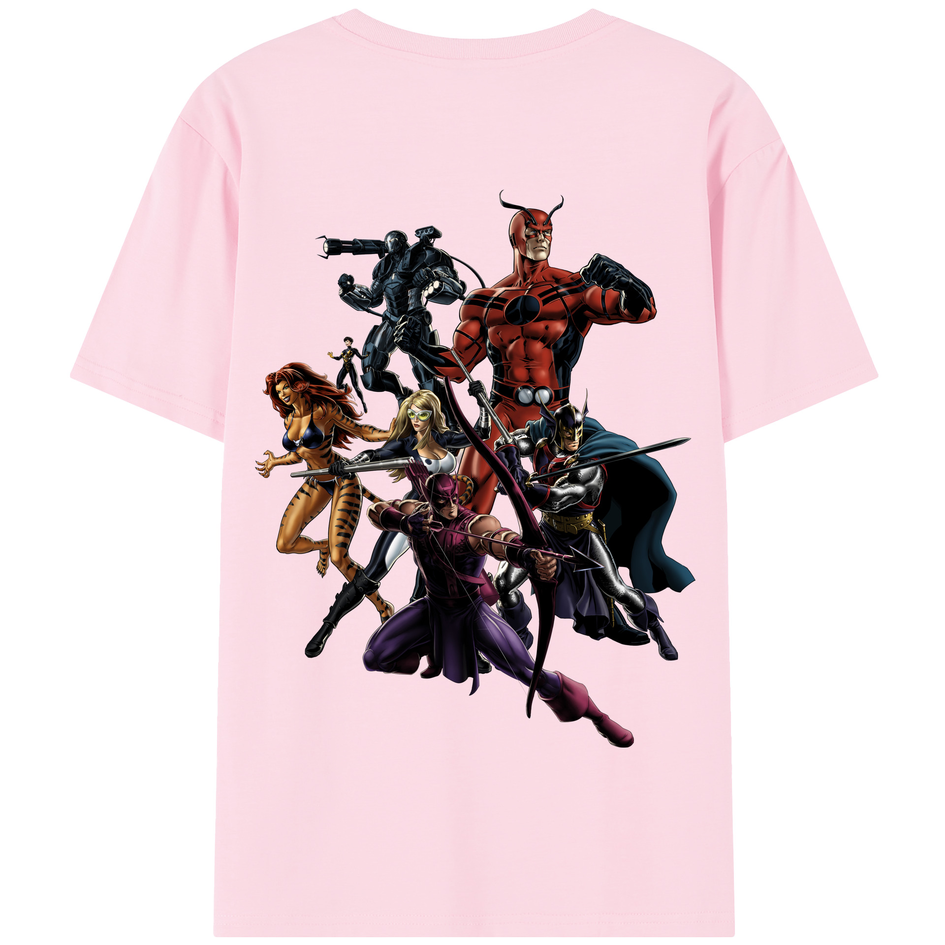 （画像用） アベンジャーズ The Avengers 綿100％半袖Tシャツ（背面プリント）
