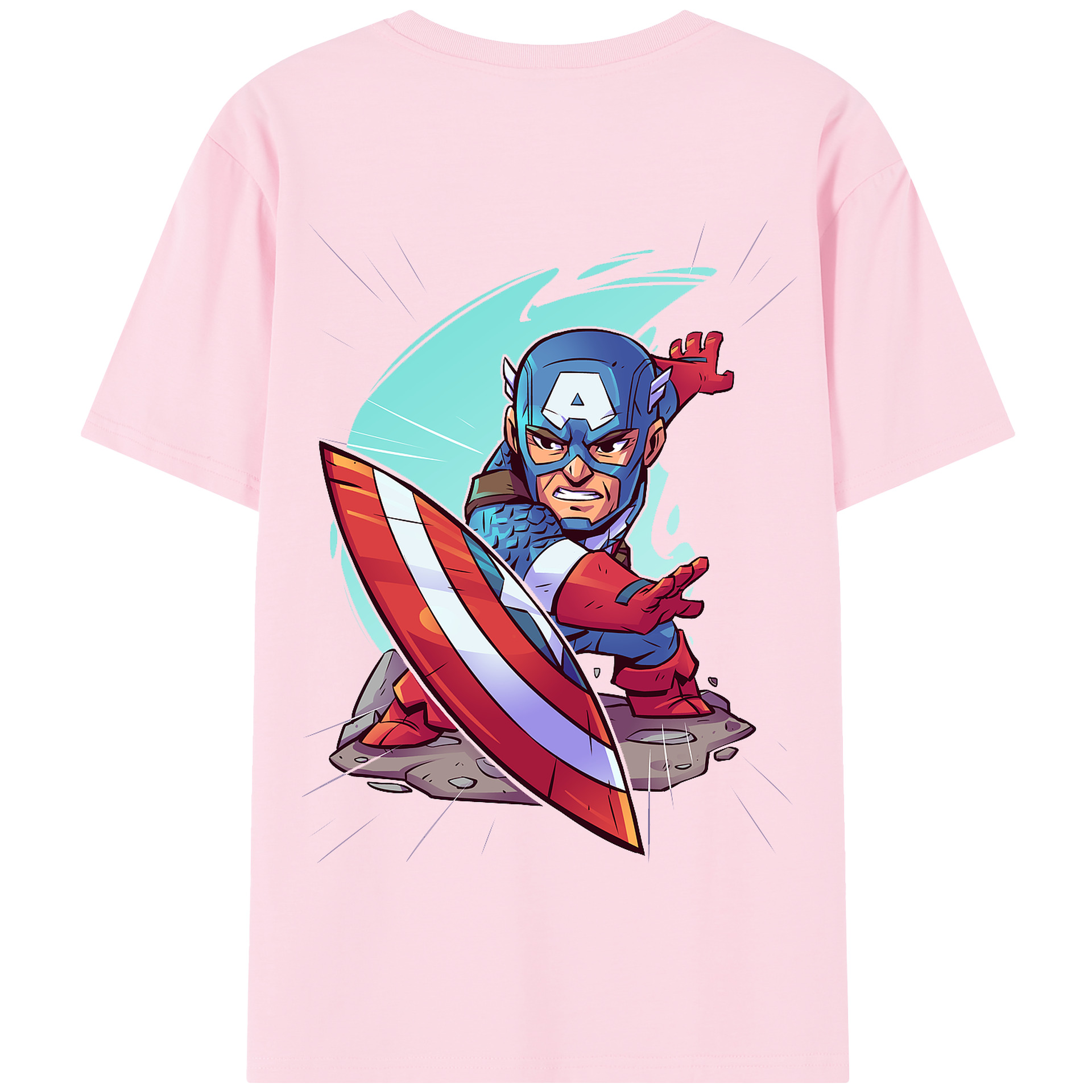 （画像用） アベンジャーズ The Avengers 綿100％半袖Tシャツ（背面プリント）