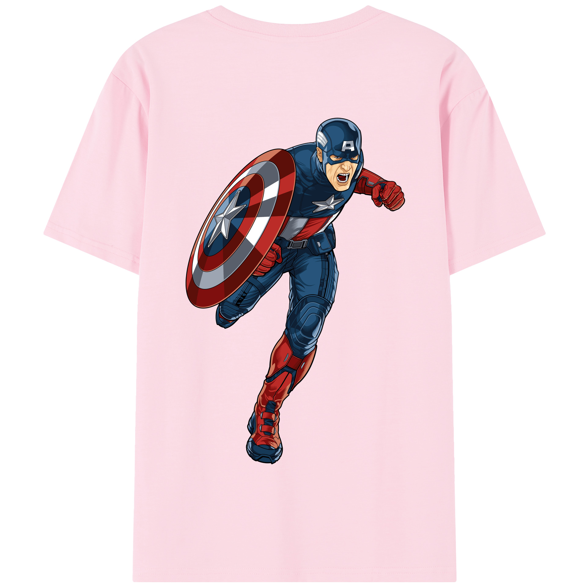 （画像用） アベンジャーズ The Avengers 綿100％半袖Tシャツ（背面プリント）