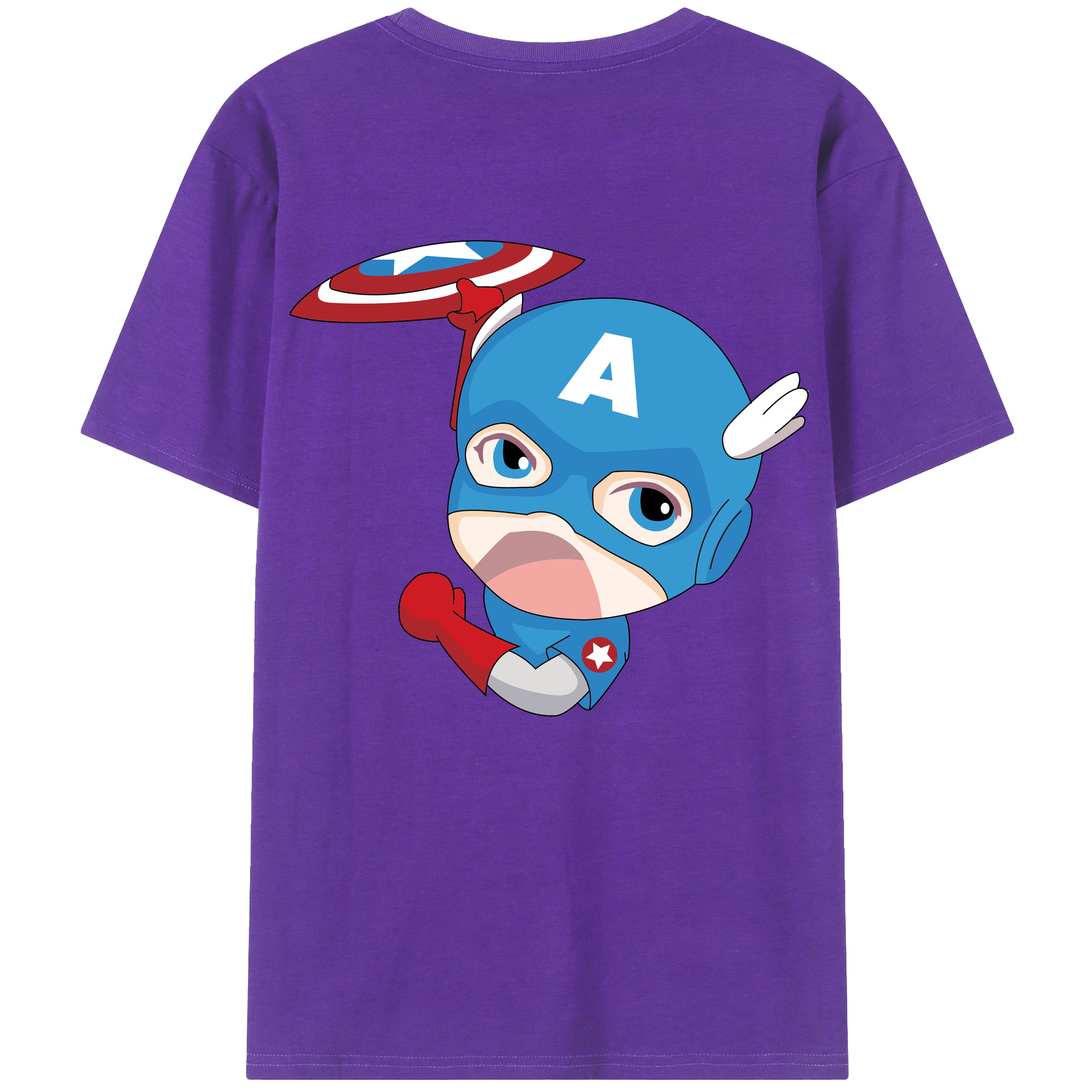 （画像用） アベンジャーズ The Avengers 綿100％半袖Tシャツ（背面プリント）