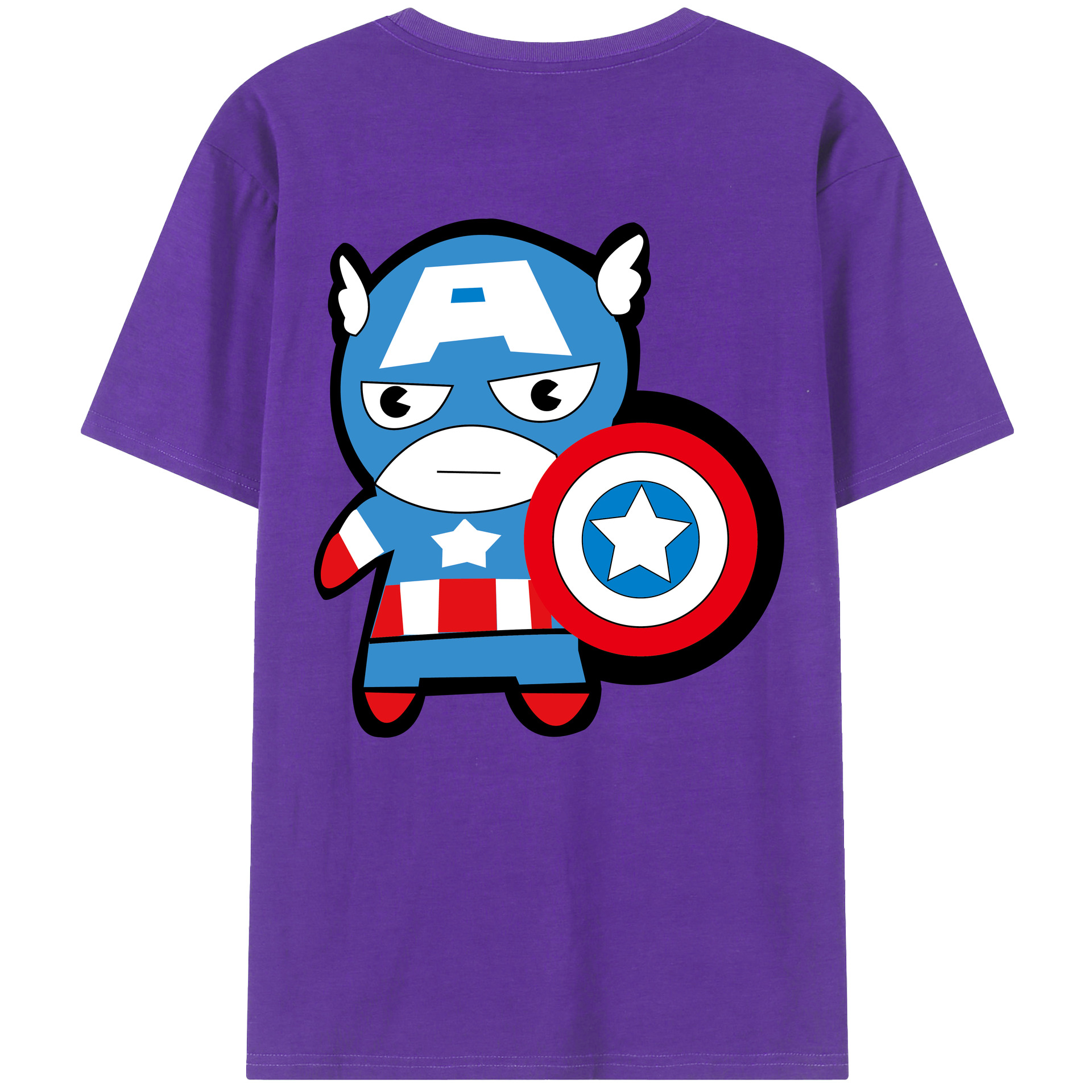 （画像用） アベンジャーズ The Avengers 綿100％半袖Tシャツ（背面プリント）