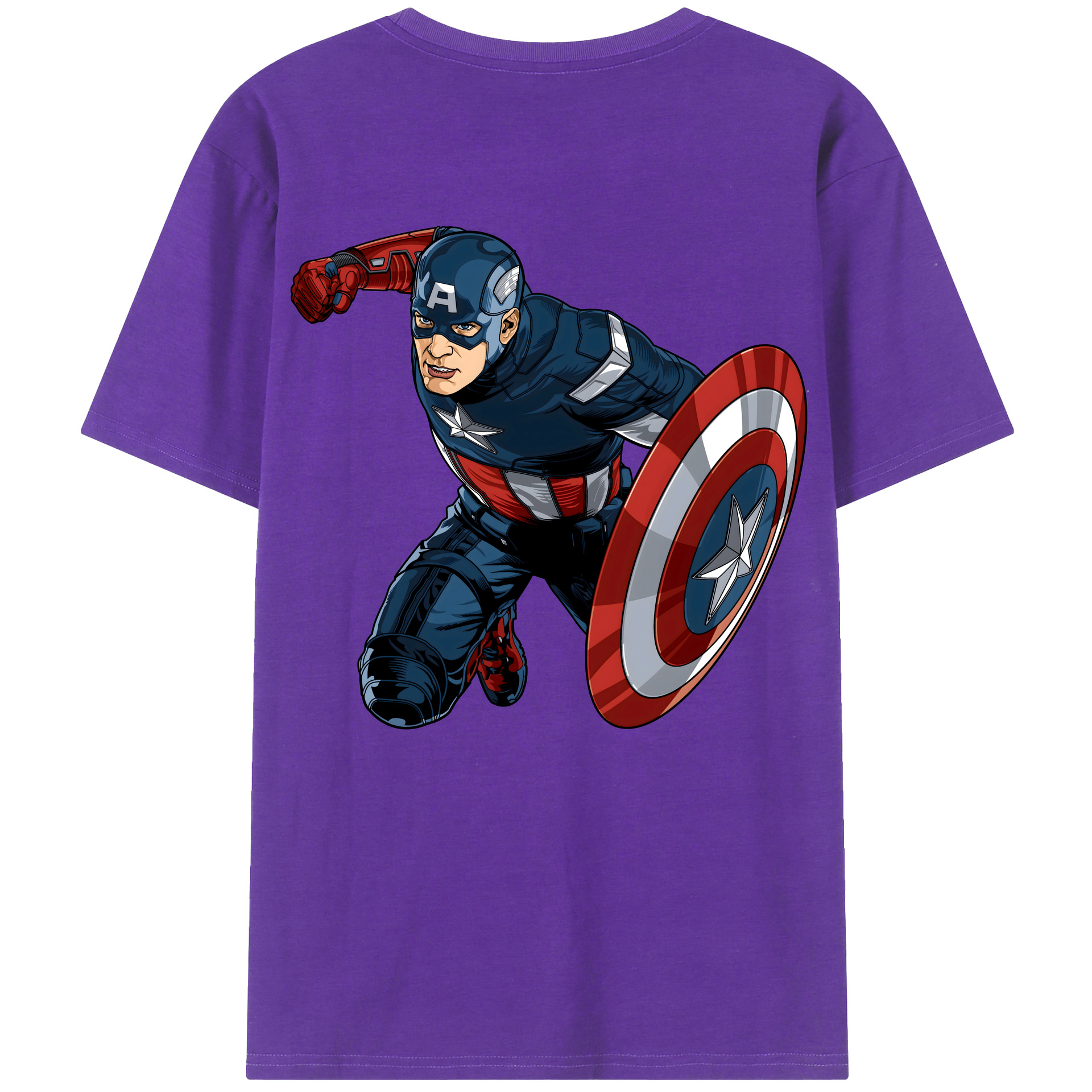 （画像用） アベンジャーズ The Avengers 綿100％半袖Tシャツ（背面プリント）