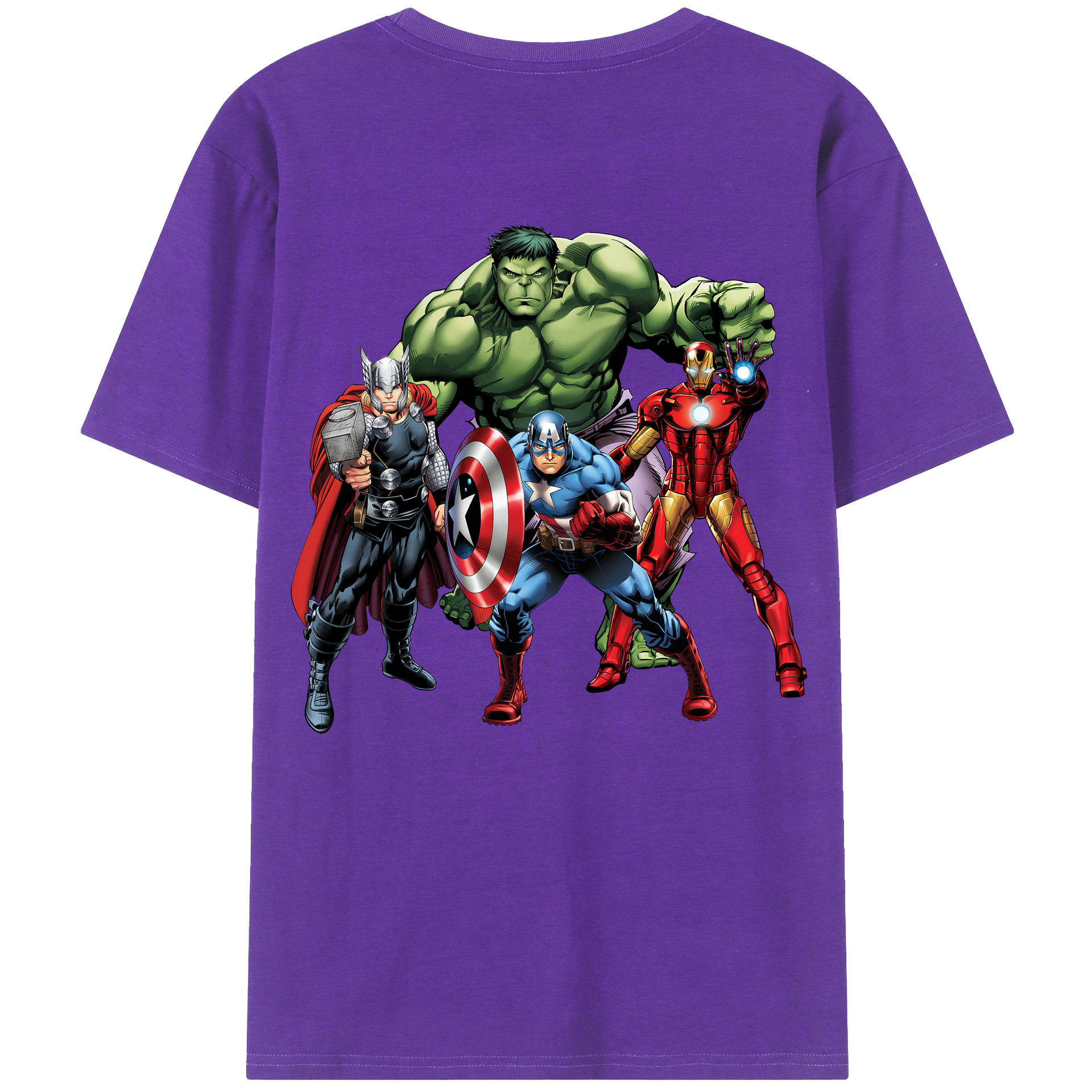 （画像用） アベンジャーズ The Avengers 綿100％半袖Tシャツ（背面プリント）