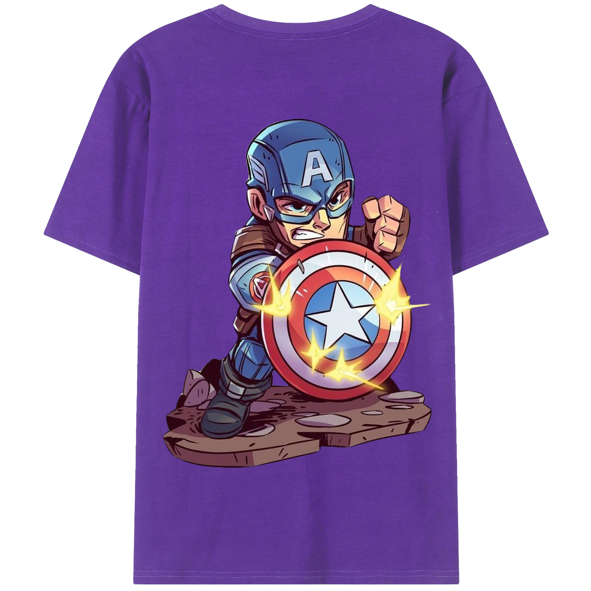 （画像用） アベンジャーズ The Avengers 綿100％半袖Tシャツ（背面プリント）