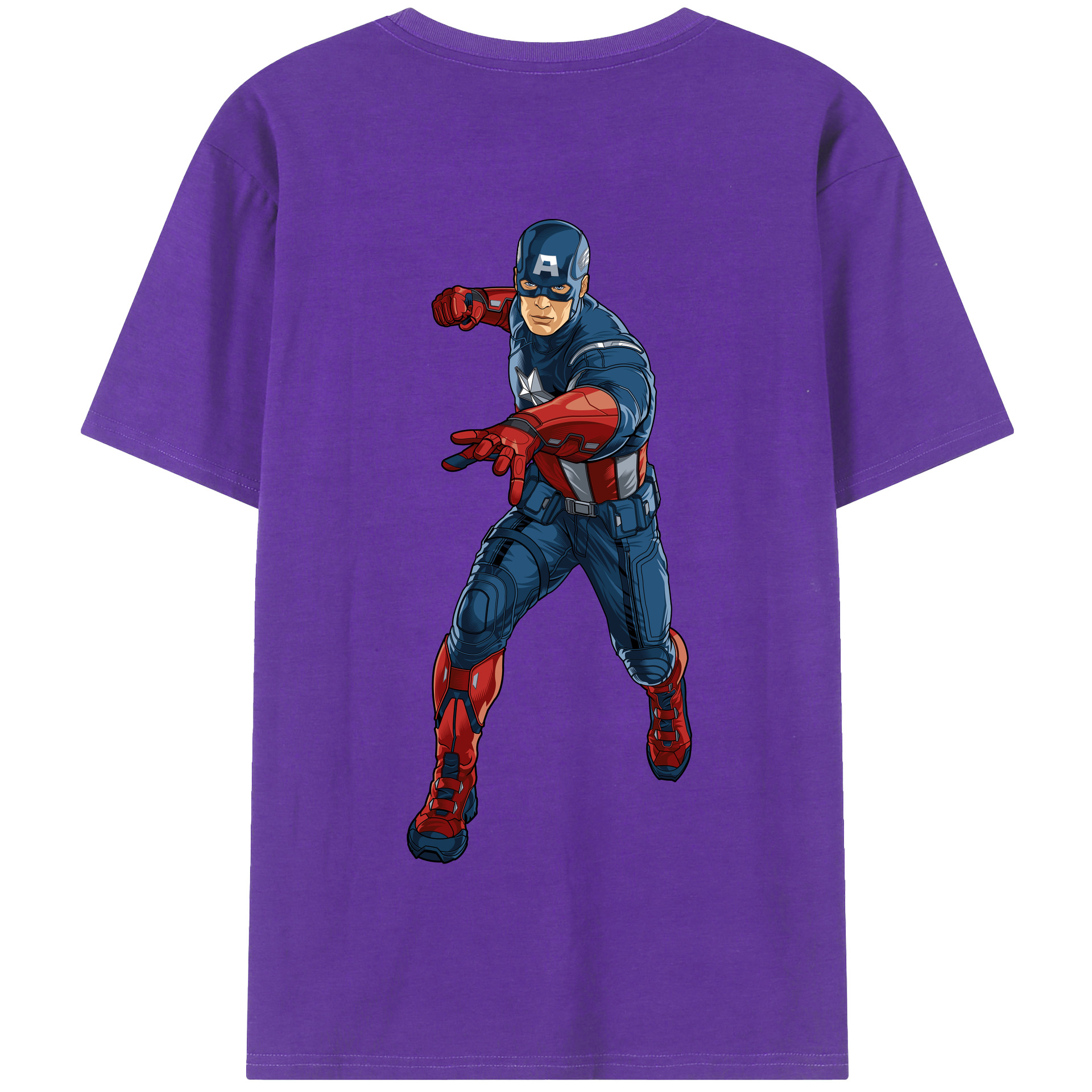 （画像用） アベンジャーズ The Avengers 綿100％半袖Tシャツ（背面プリント）