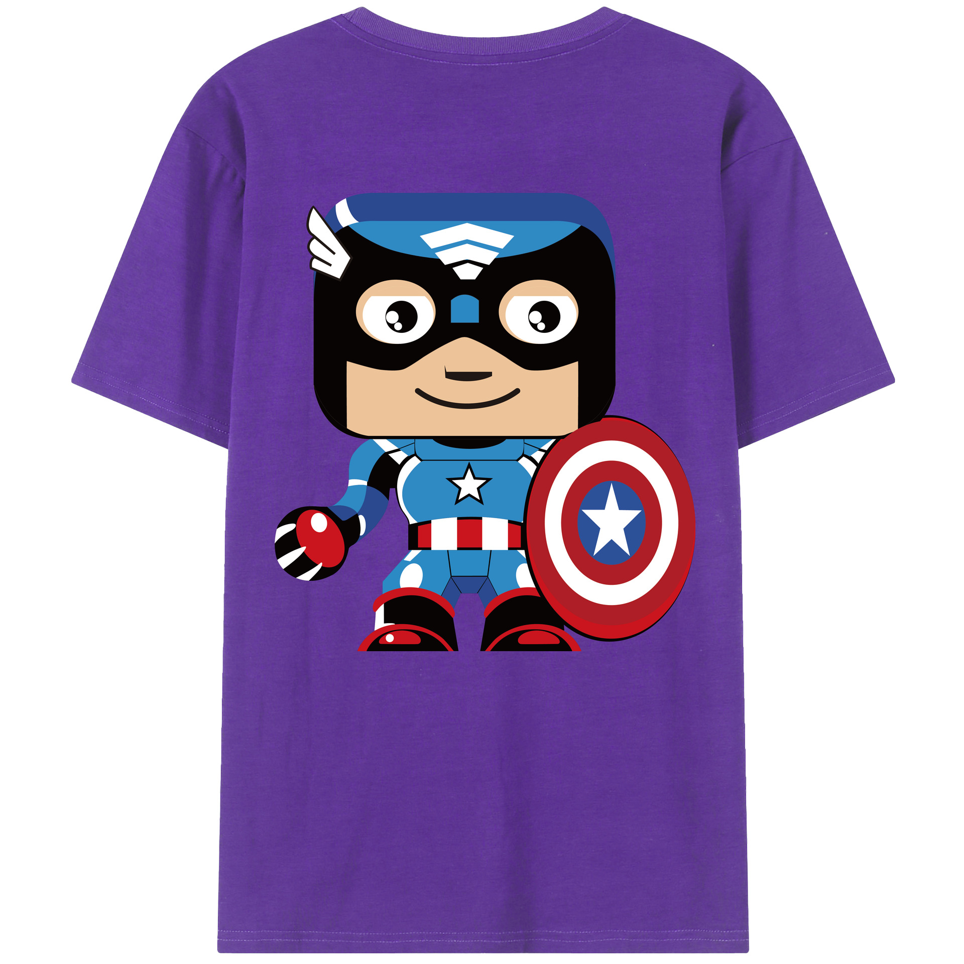 （画像用） アベンジャーズ The Avengers 綿100％半袖Tシャツ（背面プリント）