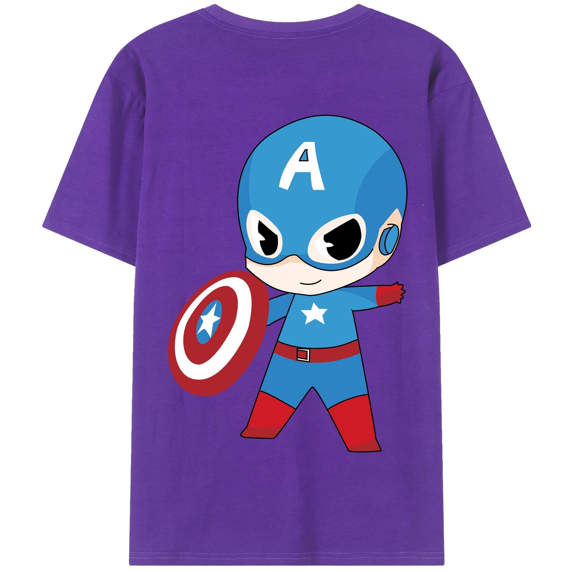 （画像用） アベンジャーズ The Avengers 綿100％半袖Tシャツ（背面プリント）