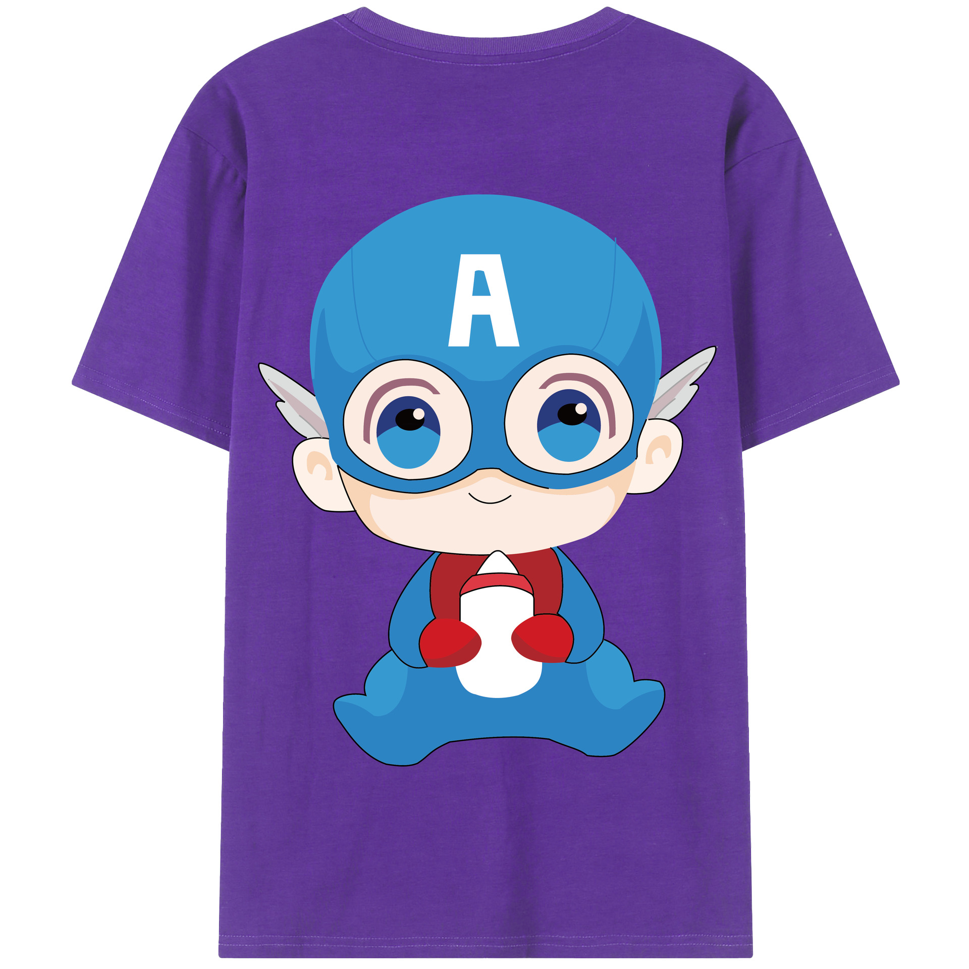 （画像用） アベンジャーズ The Avengers 綿100％半袖Tシャツ（背面プリント）