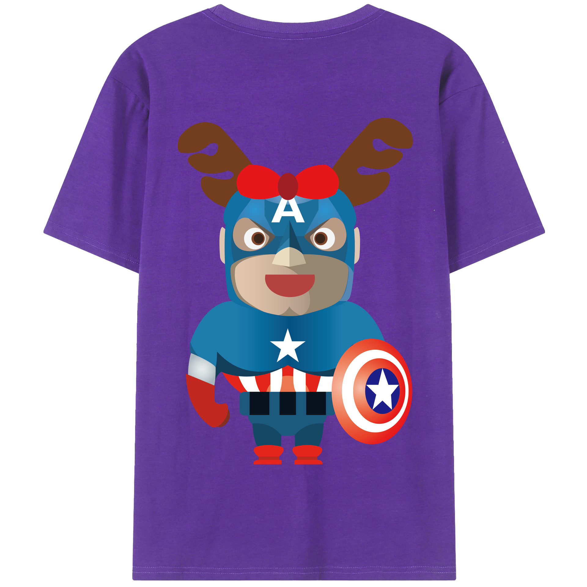 （画像用） アベンジャーズ The Avengers 綿100％半袖Tシャツ（背面プリント）