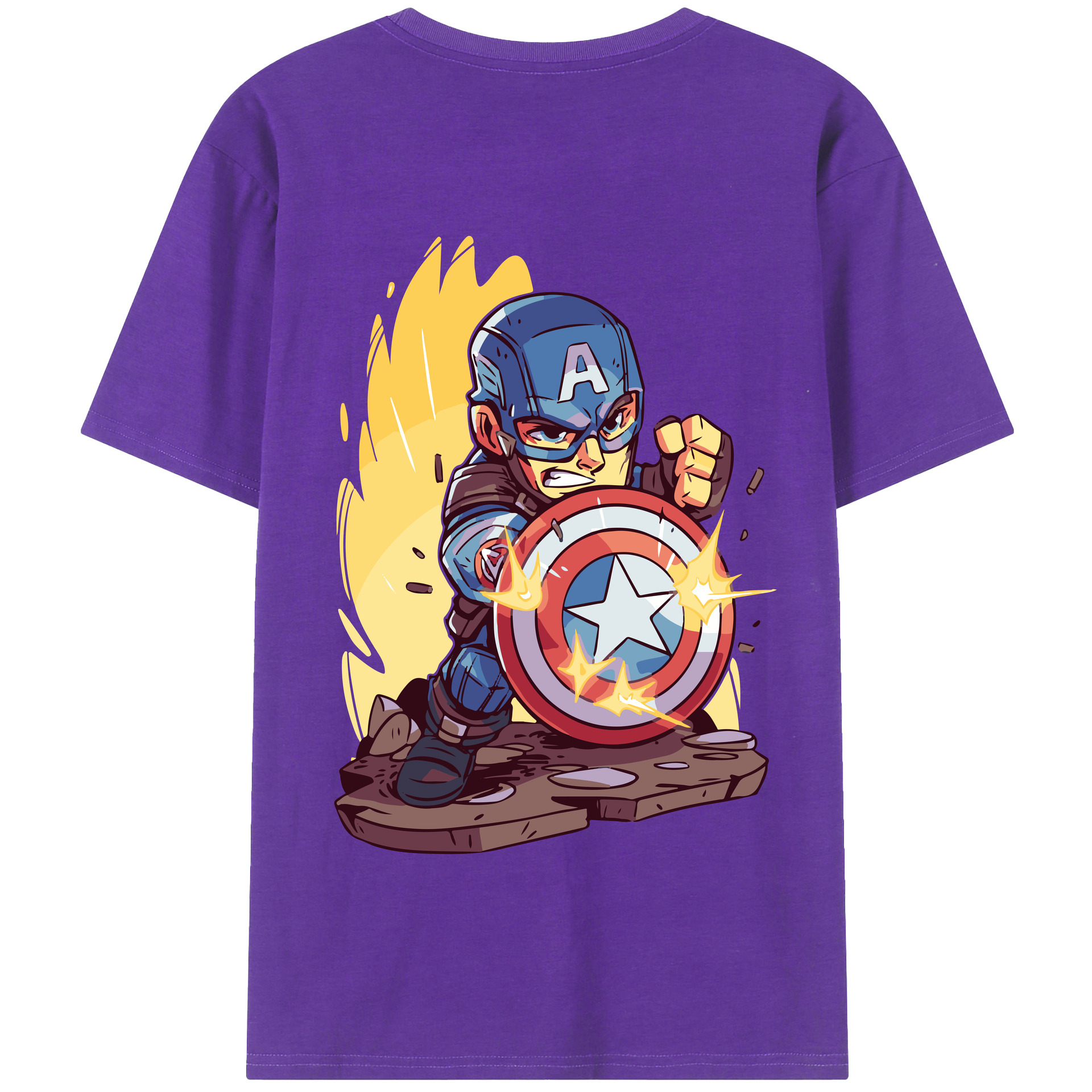 （画像用） アベンジャーズ The Avengers 綿100％半袖Tシャツ（背面プリント）