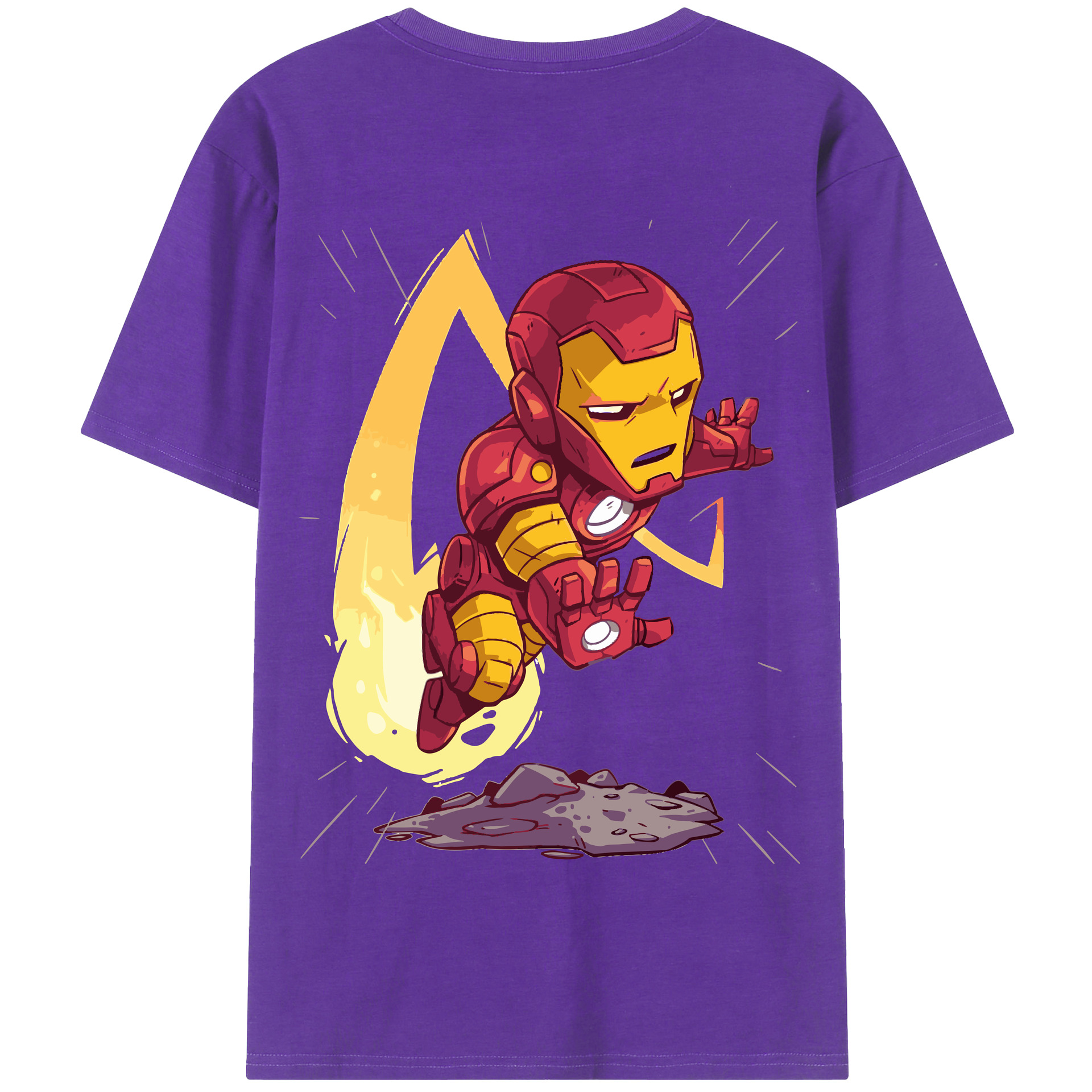 （画像用） アベンジャーズ The Avengers 綿100％半袖Tシャツ（背面プリント）