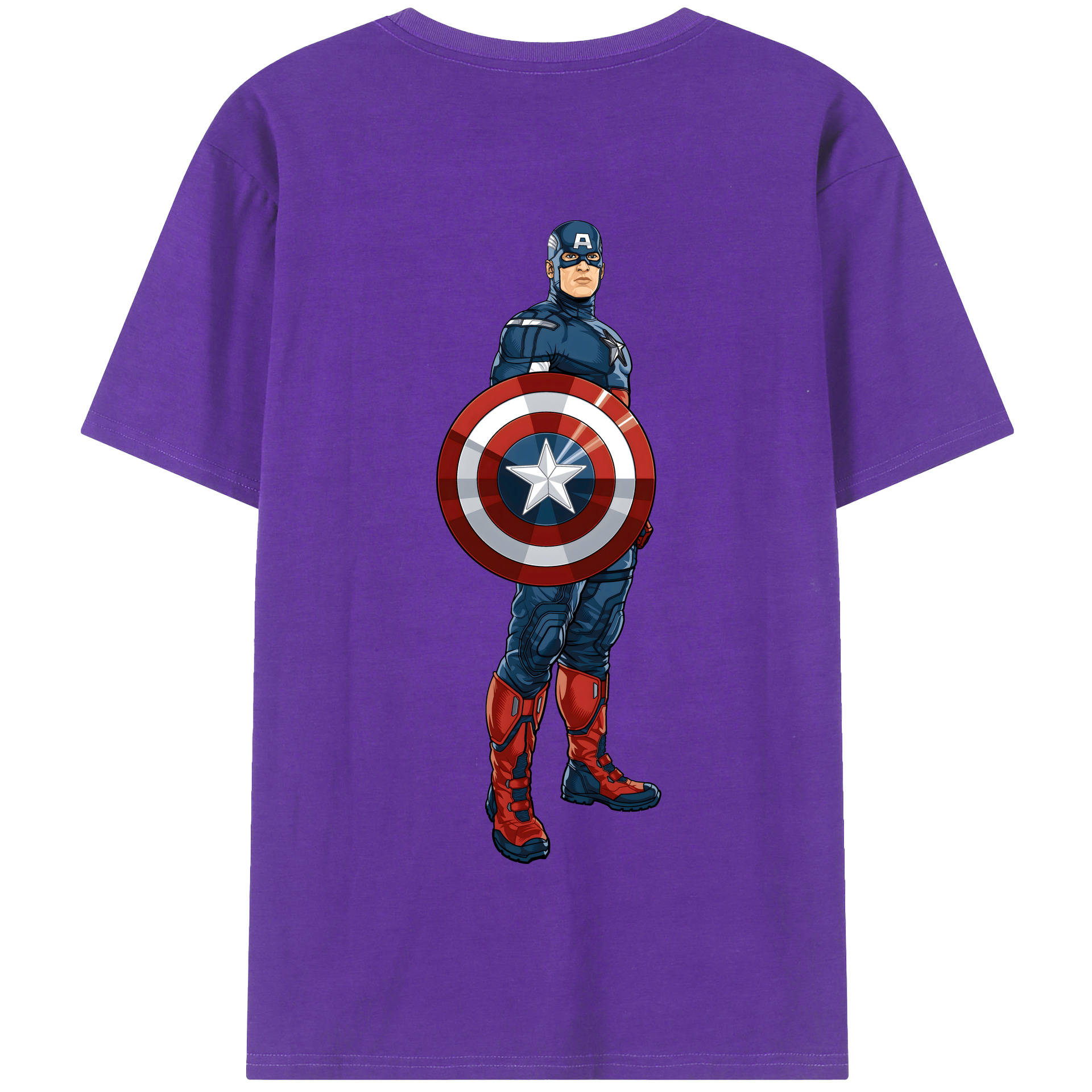 （画像用） アベンジャーズ The Avengers 綿100％半袖Tシャツ（背面プリント）