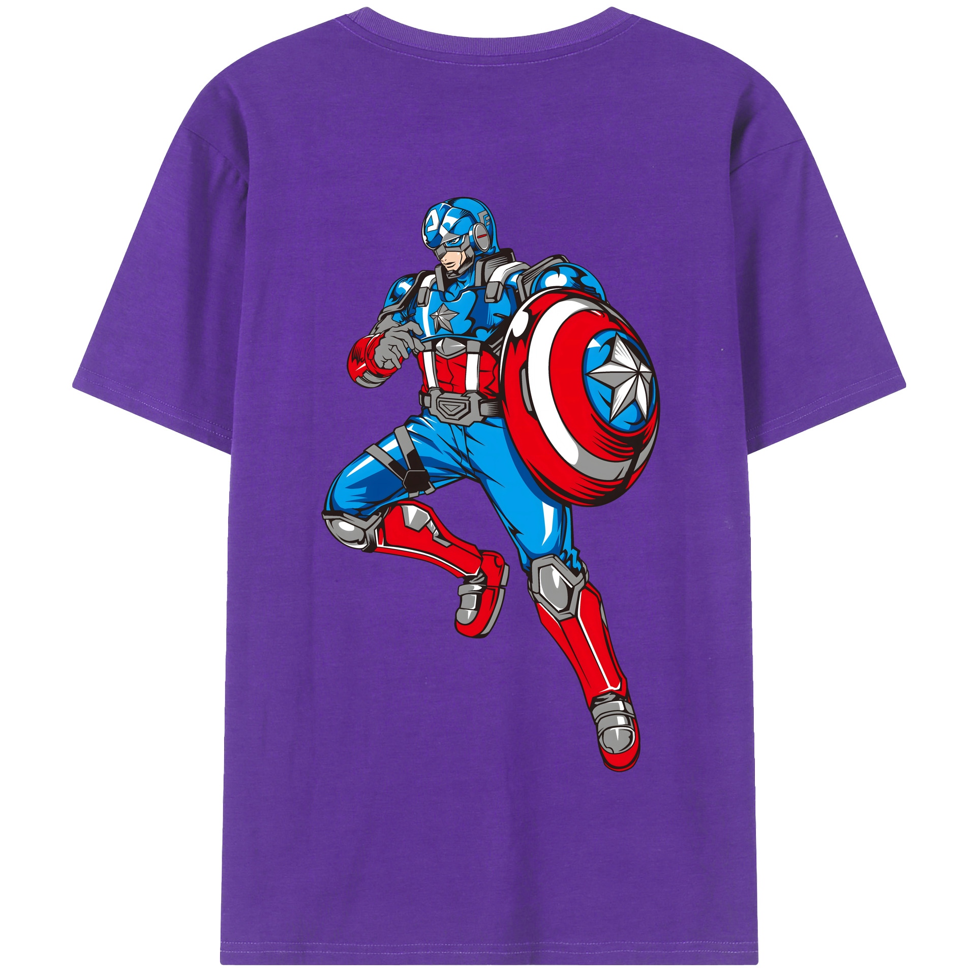 （画像用） アベンジャーズ The Avengers 綿100％半袖Tシャツ（背面プリント）