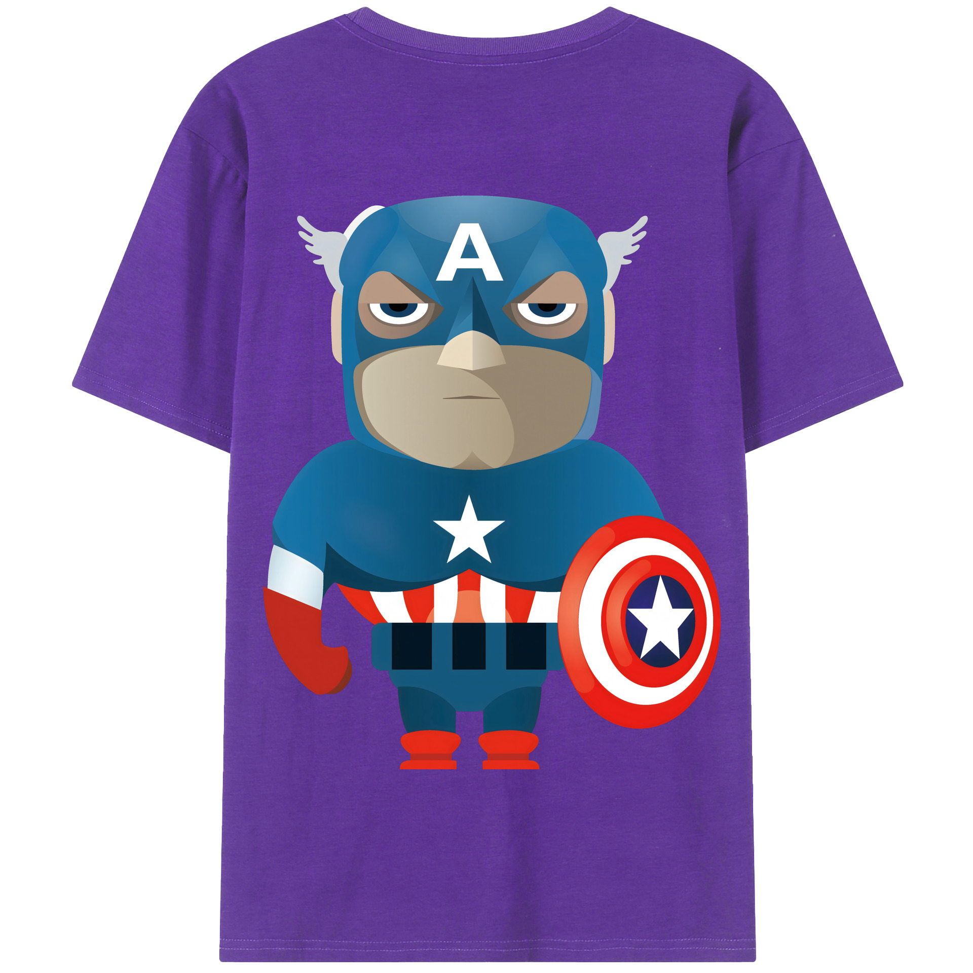 （画像用） アベンジャーズ The Avengers 綿100％半袖Tシャツ（背面プリント）