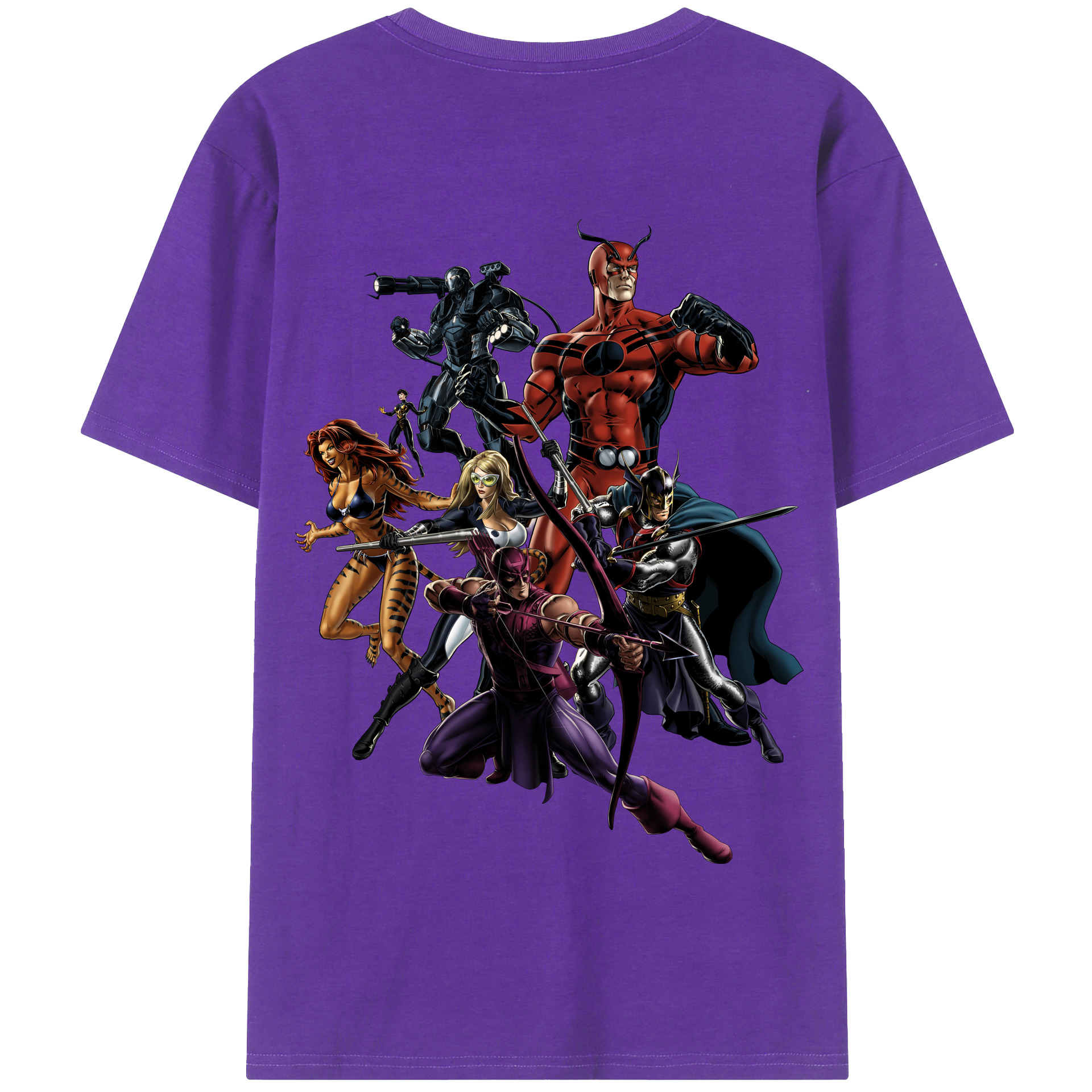 （画像用） アベンジャーズ The Avengers 綿100％半袖Tシャツ（背面プリント）