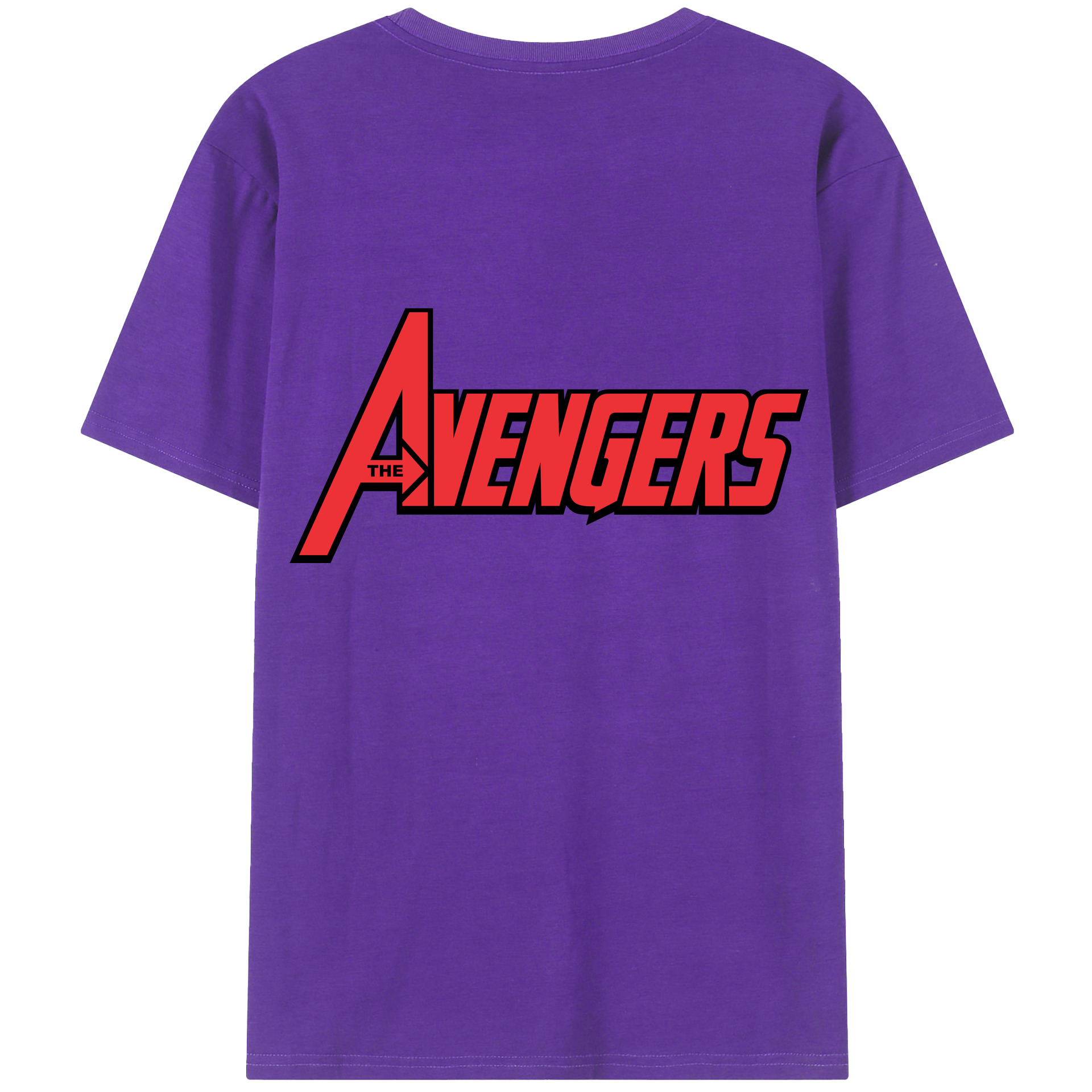 （画像用） アベンジャーズ The Avengers 綿100％半袖Tシャツ（背面プリント）