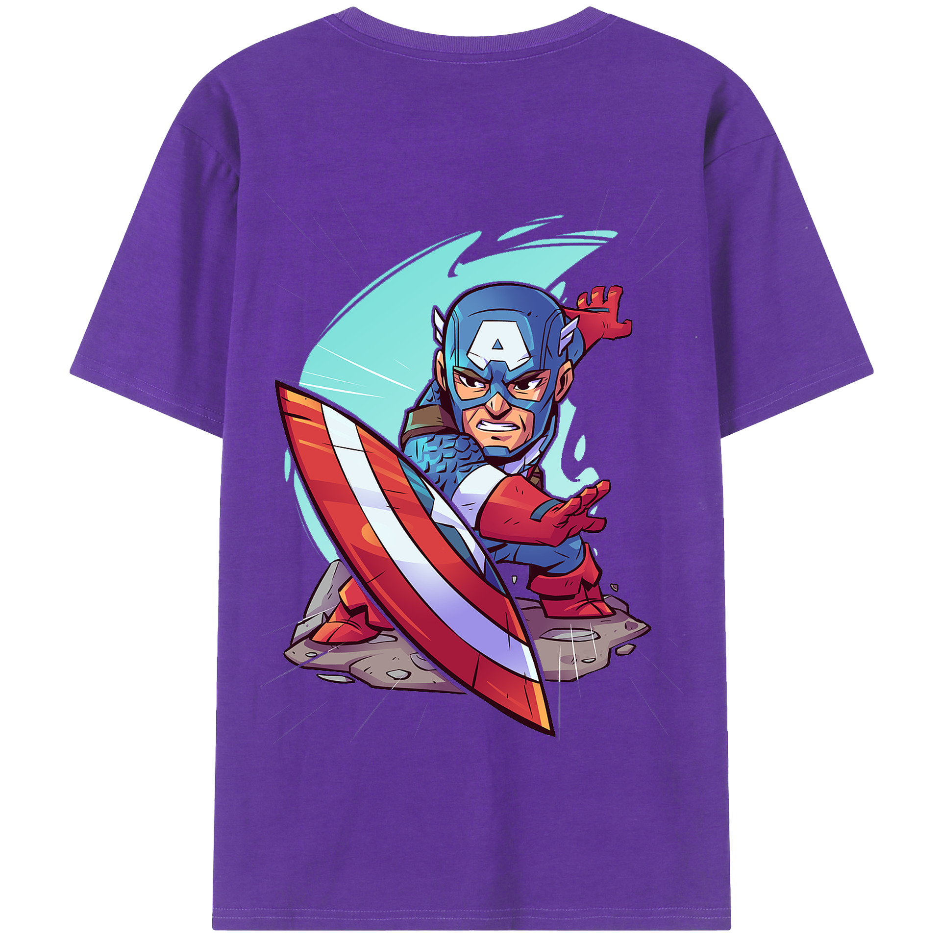 （画像用） アベンジャーズ The Avengers 綿100％半袖Tシャツ（背面プリント）