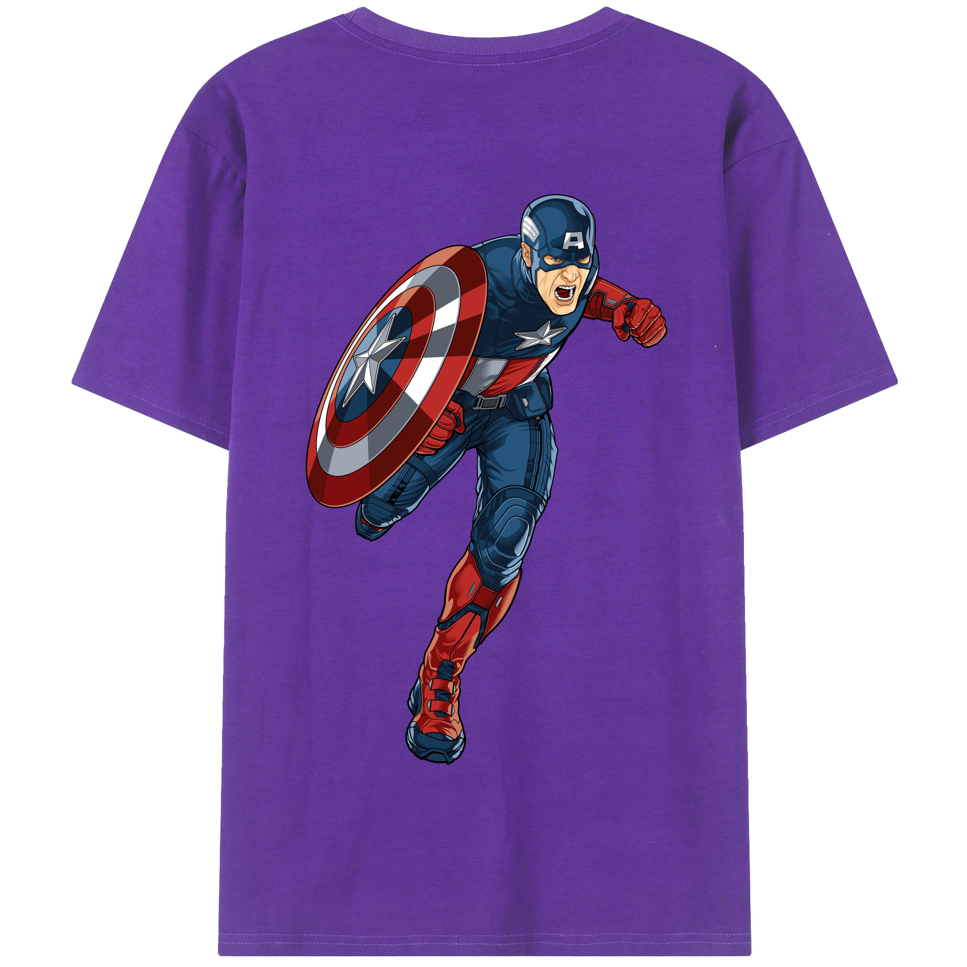 （画像用） アベンジャーズ The Avengers 綿100％半袖Tシャツ（背面プリント）