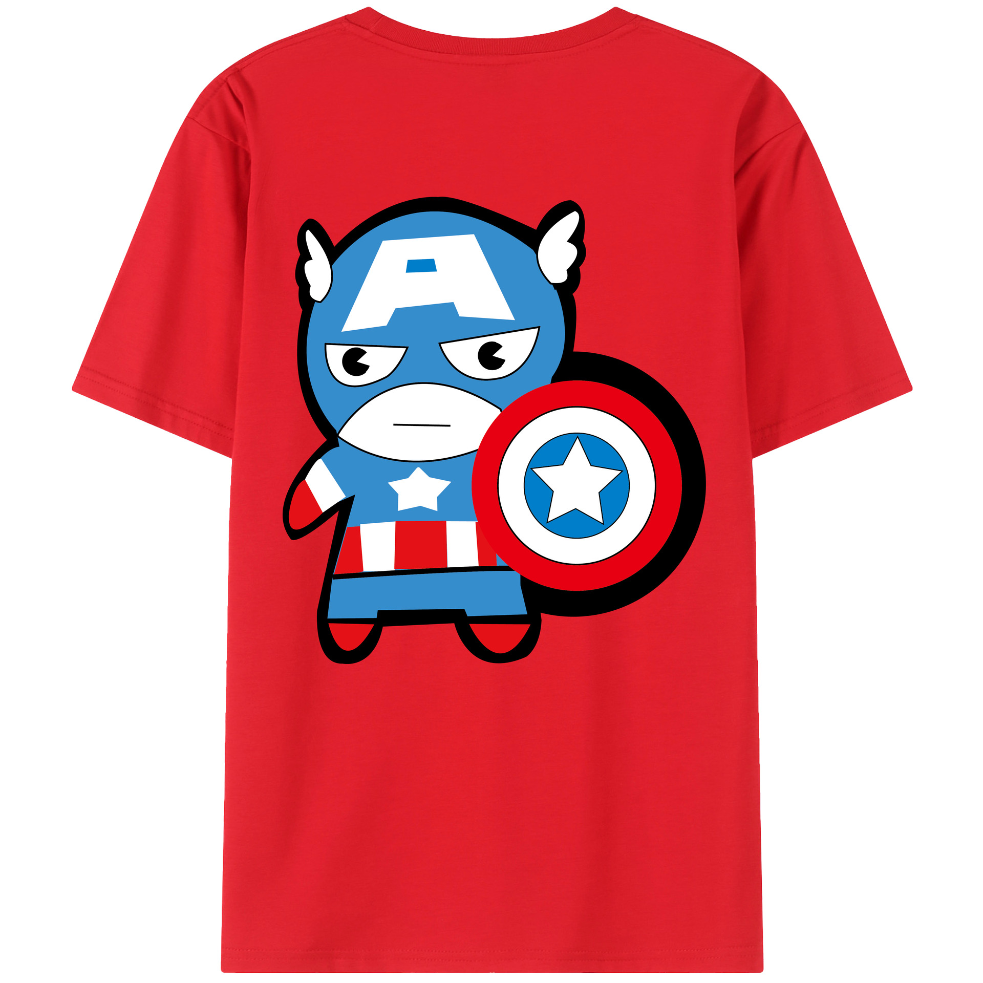 （画像用） アベンジャーズ The Avengers 綿100％半袖Tシャツ（背面プリント）