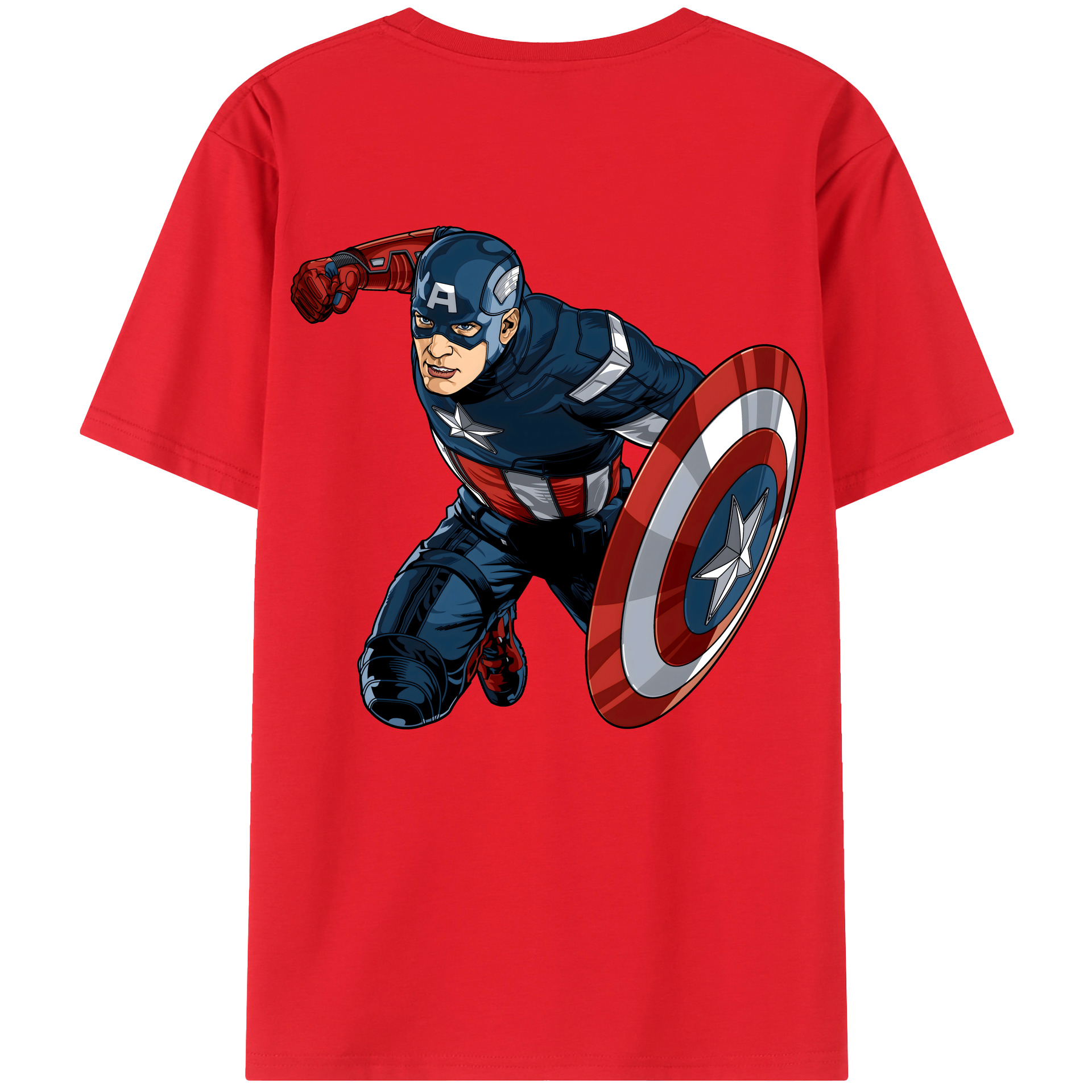 （画像用） アベンジャーズ The Avengers 綿100％半袖Tシャツ（背面プリント）