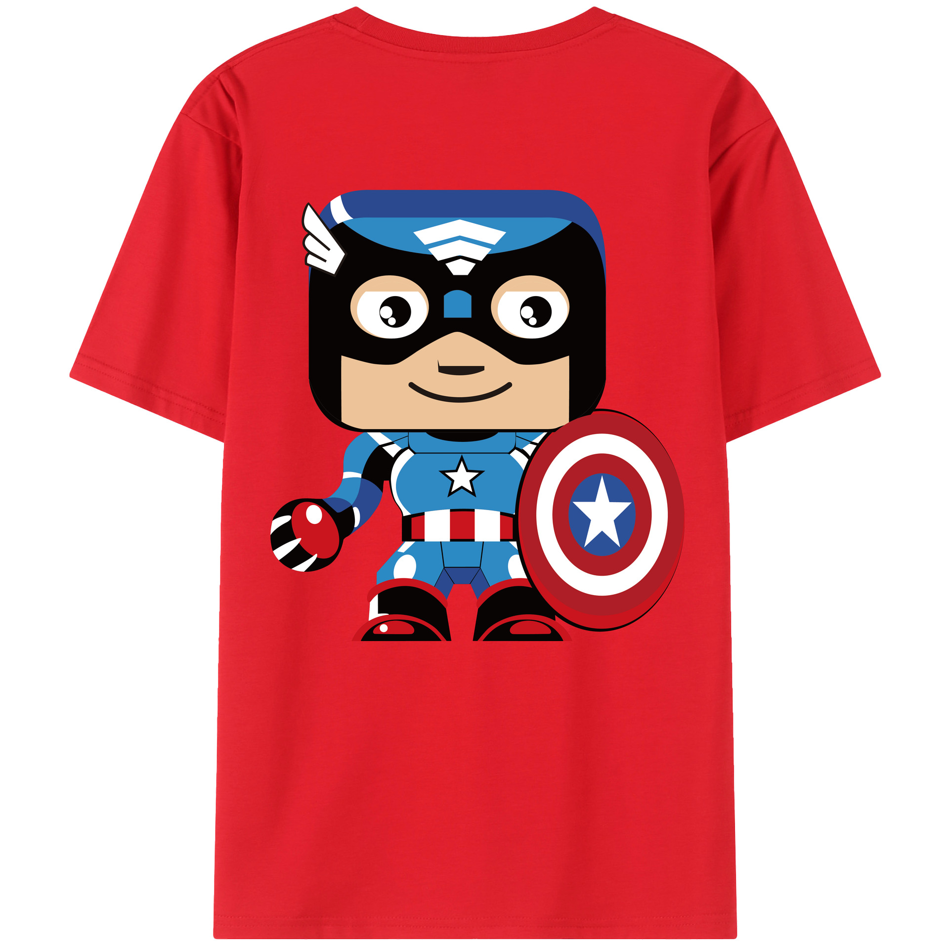 （画像用） アベンジャーズ The Avengers 綿100％半袖Tシャツ（背面プリント）