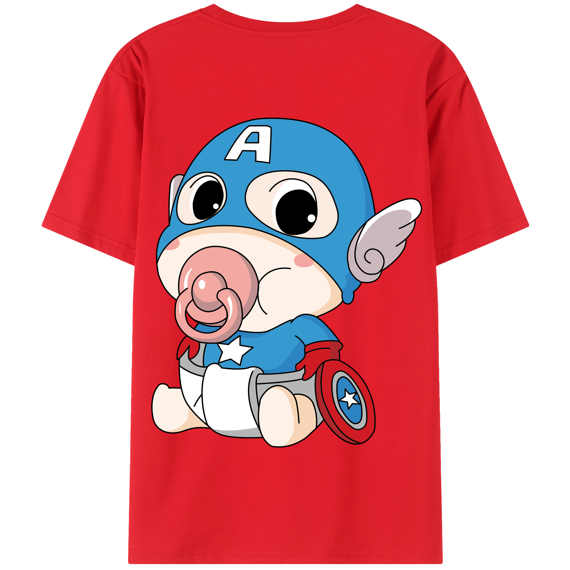 （画像用） アベンジャーズ The Avengers 綿100％半袖Tシャツ（背面プリント）