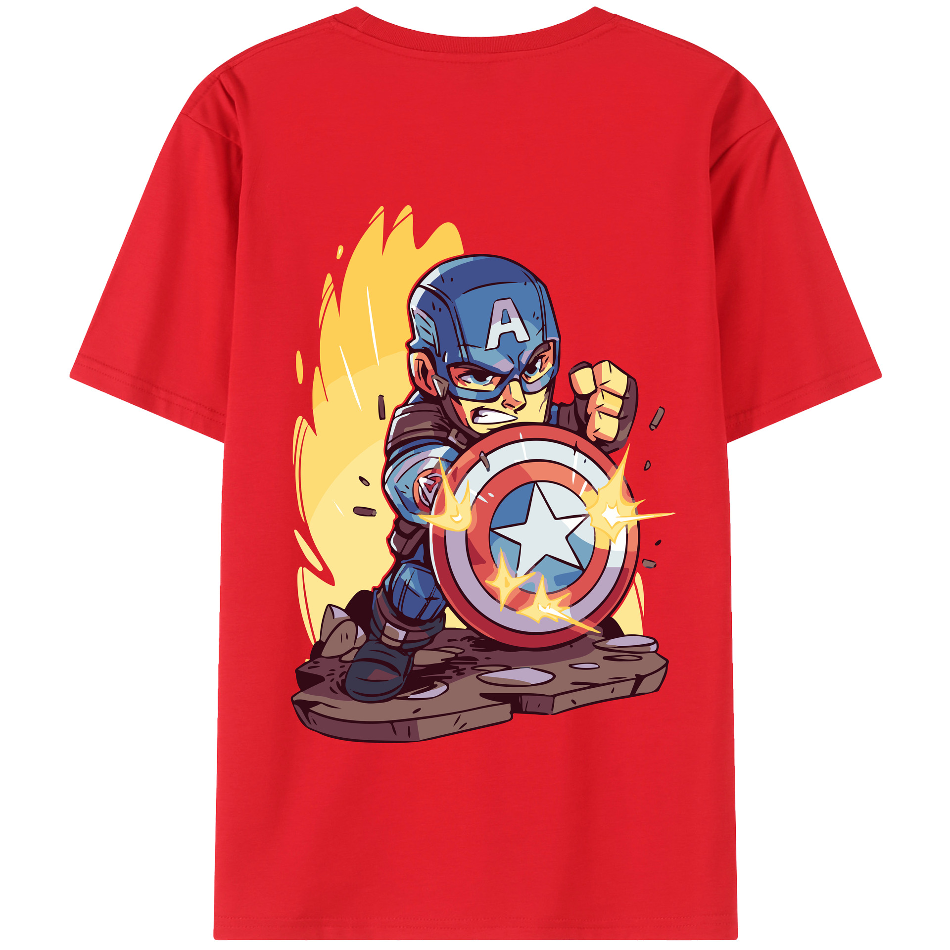 （画像用） アベンジャーズ The Avengers 綿100％半袖Tシャツ（背面プリント）